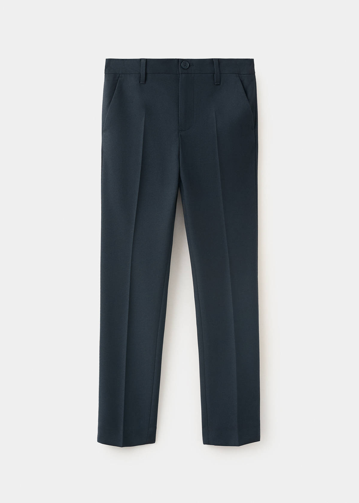 Straight-fit suit trousers — Navy