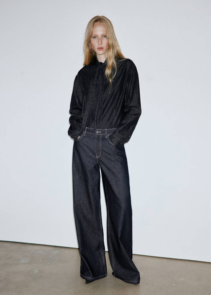 Low-rise wideleg jeans — Open Blue