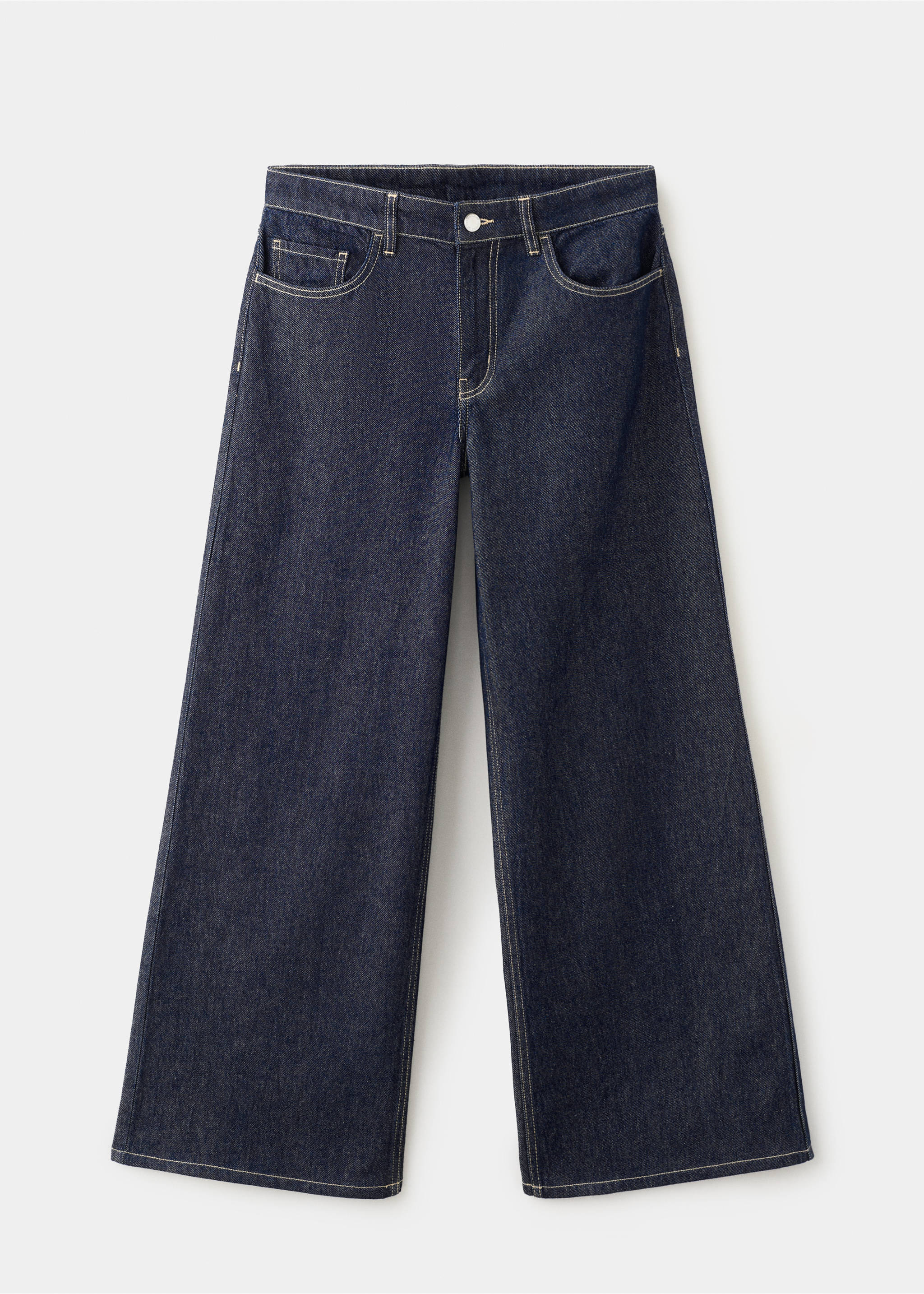Jeans wide leg tiro bajo - Artículo sin modelo, Azul. Ref: 37022894-00.