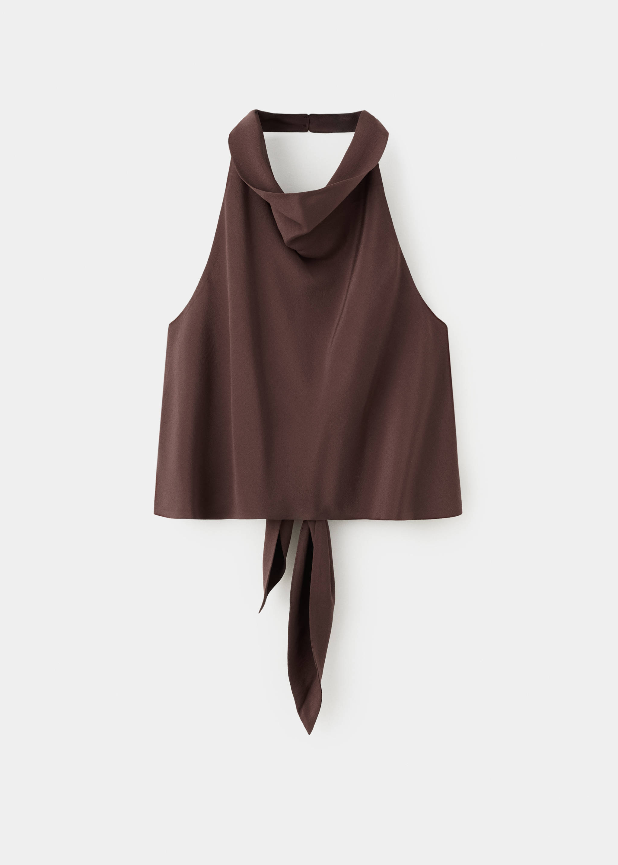Draped halter crop top - Article without model