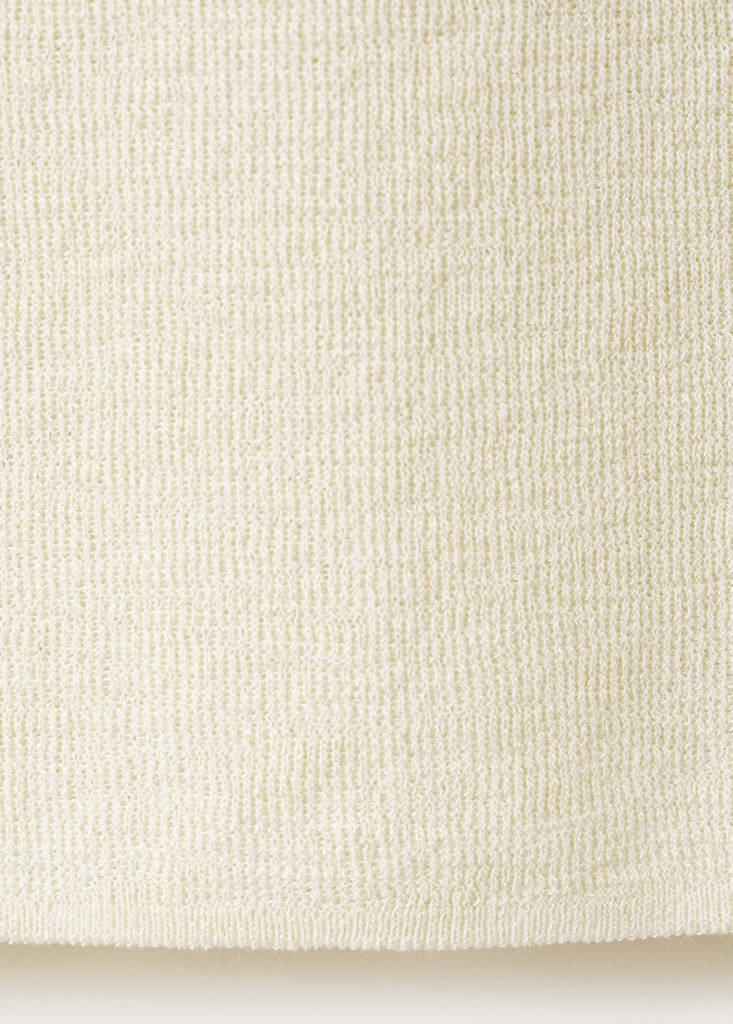 Frog fastener knitted top — Ecru