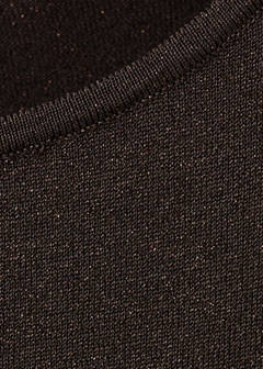 Boat-neck knitted top — Chocolate 10