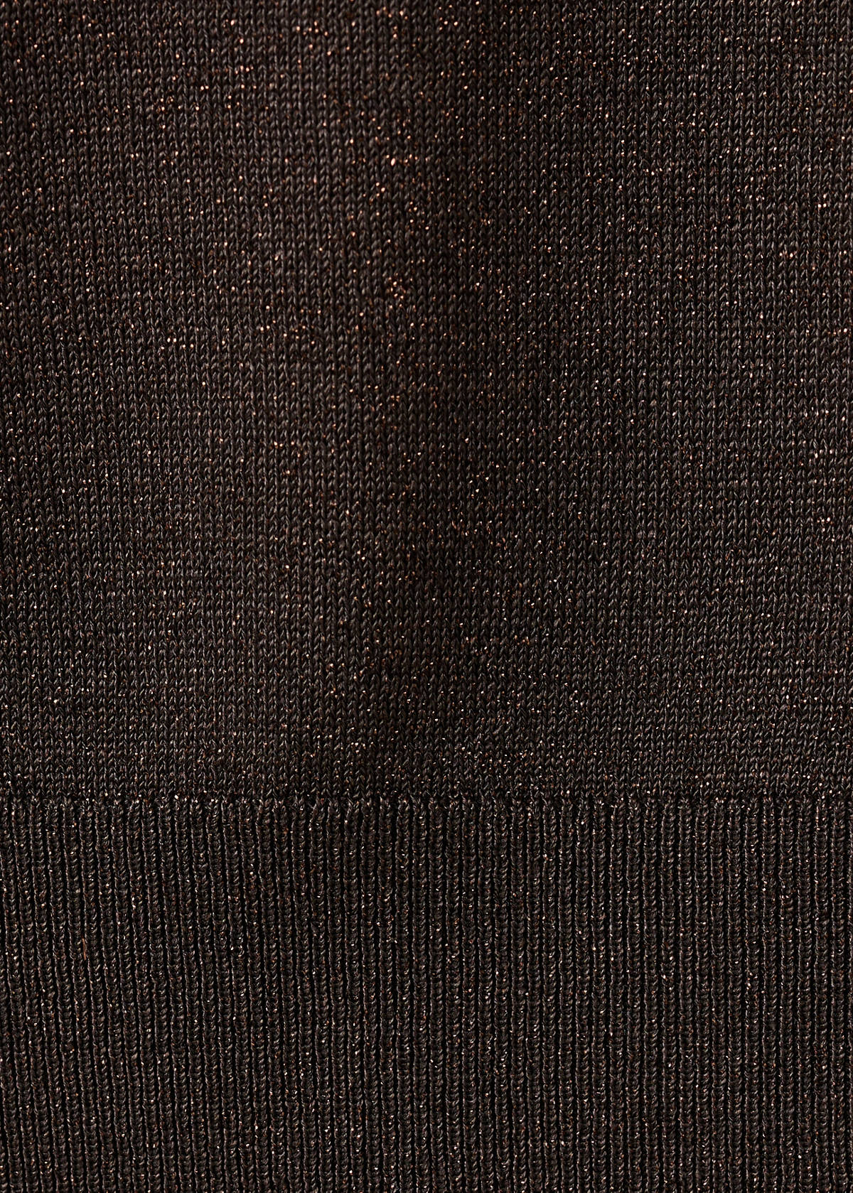 Boat-neck knitted top — Chocolate