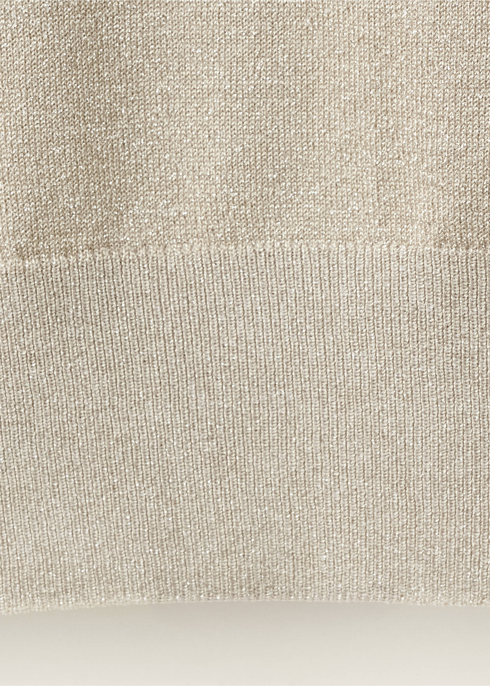 Boat-neck knitted top - Details of the article 0, Silver. Ref: 37022898-00.