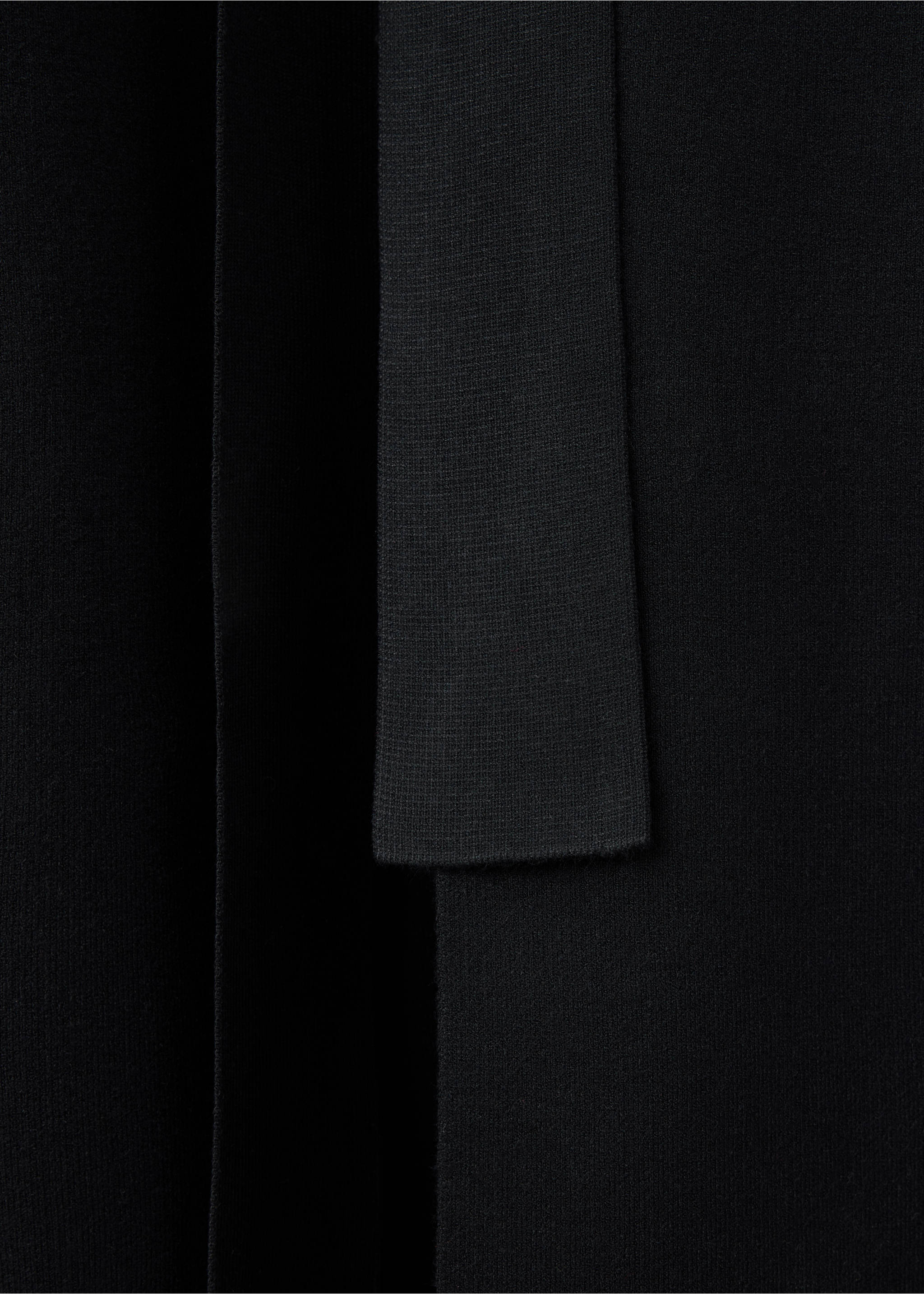Long milano cardigan with stitching detail - Details of the article 0, Black. Ref: 37022899-00.
