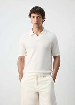 100% cotton knitted polo structure — Off White 1
