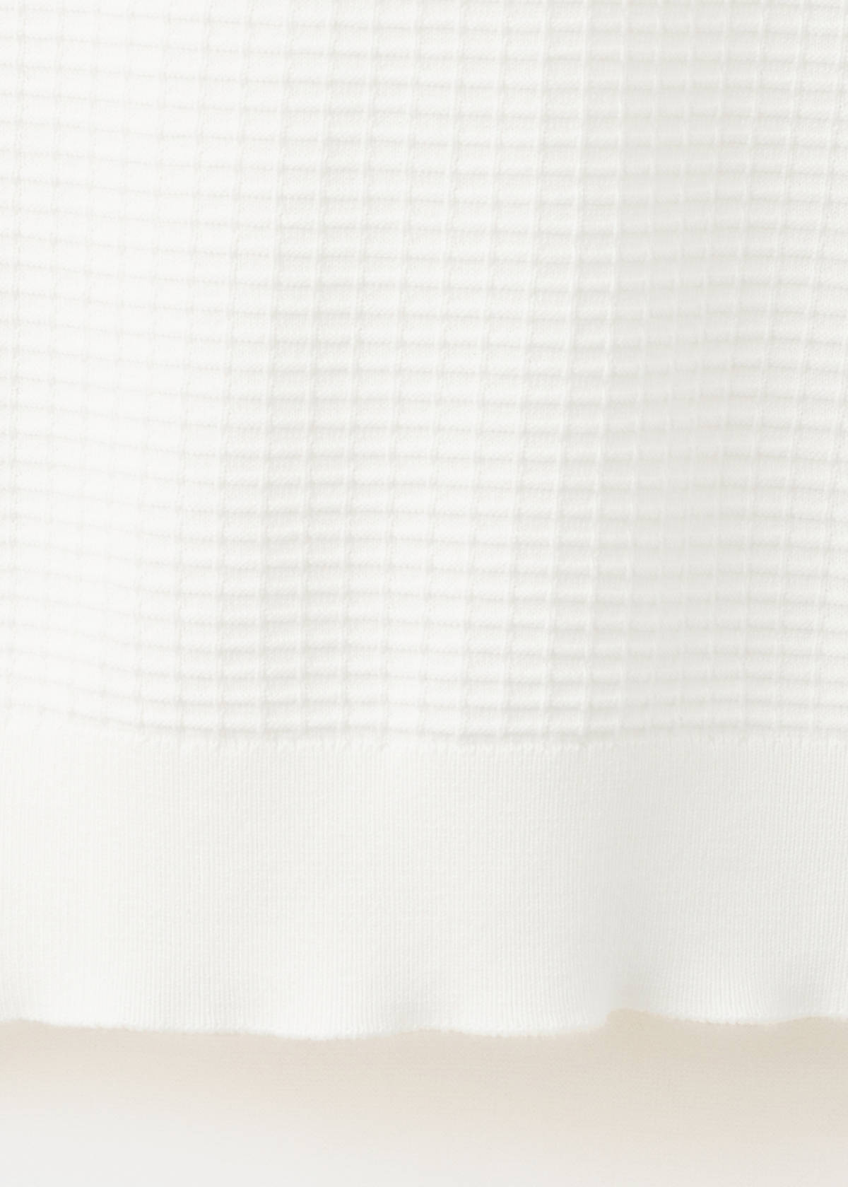 100% cotton knitted polo structure — Off White