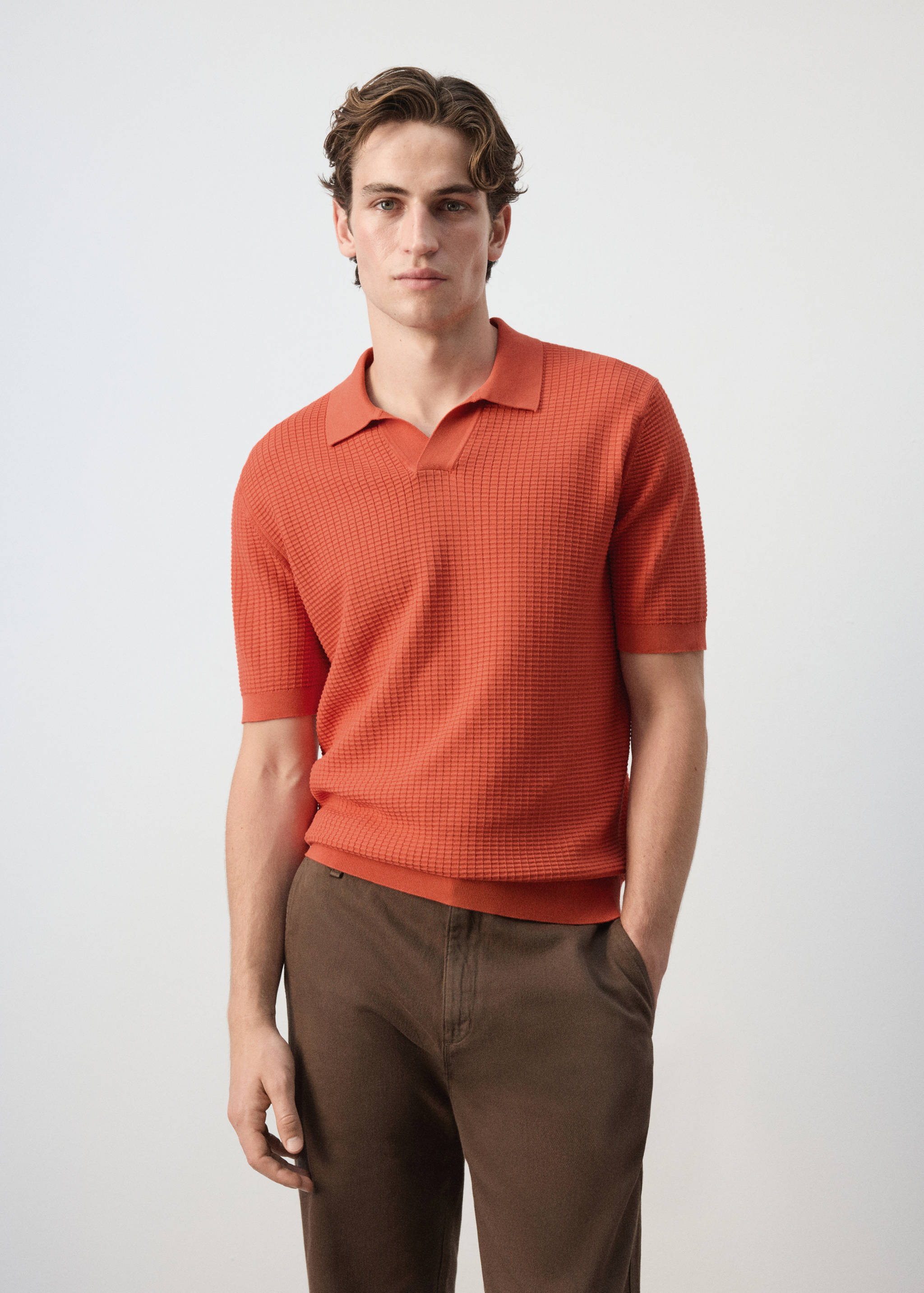 Polo slim-fit 100 % coton - Plan moyen