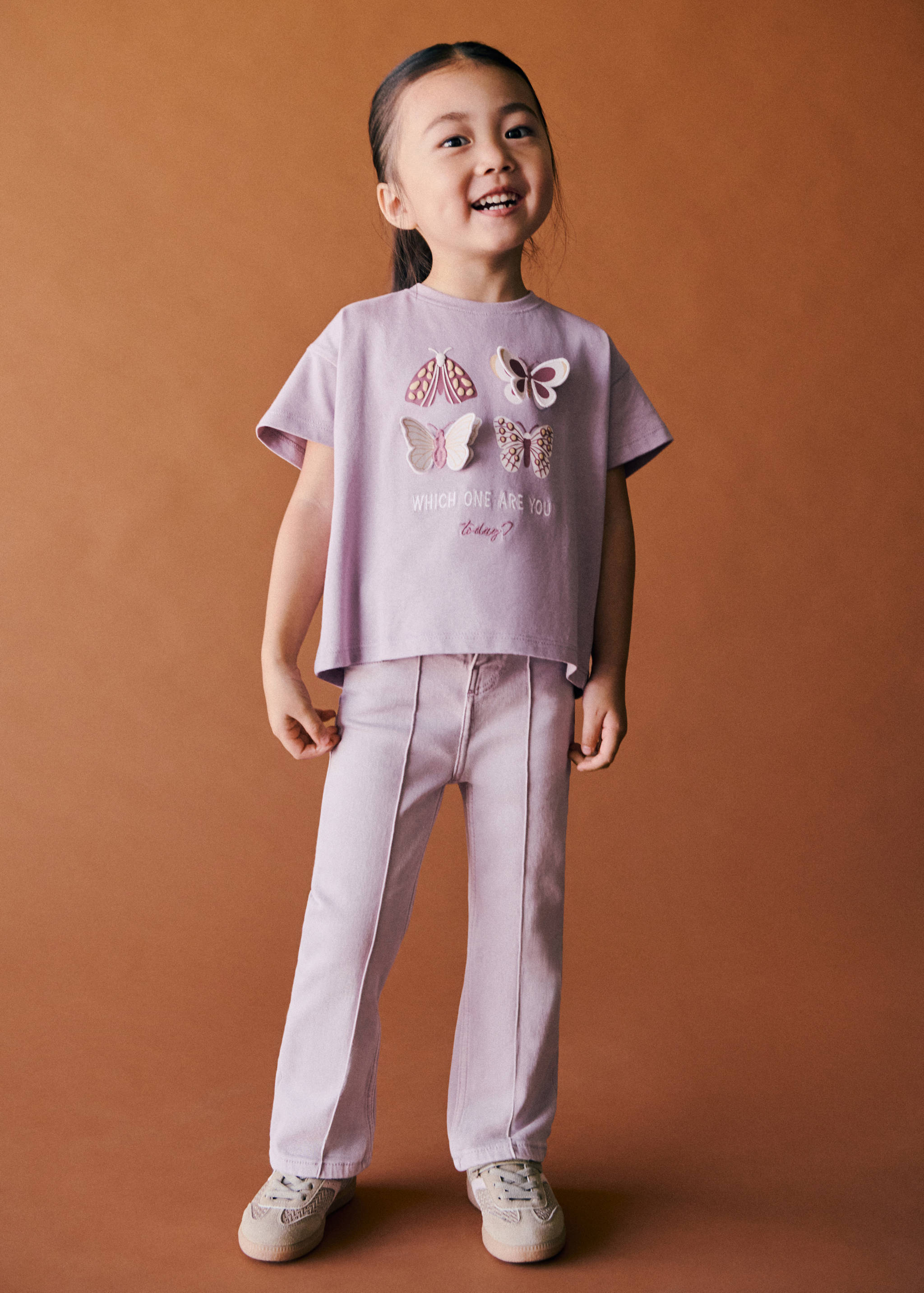 Decorative seam flared jeans - General plane