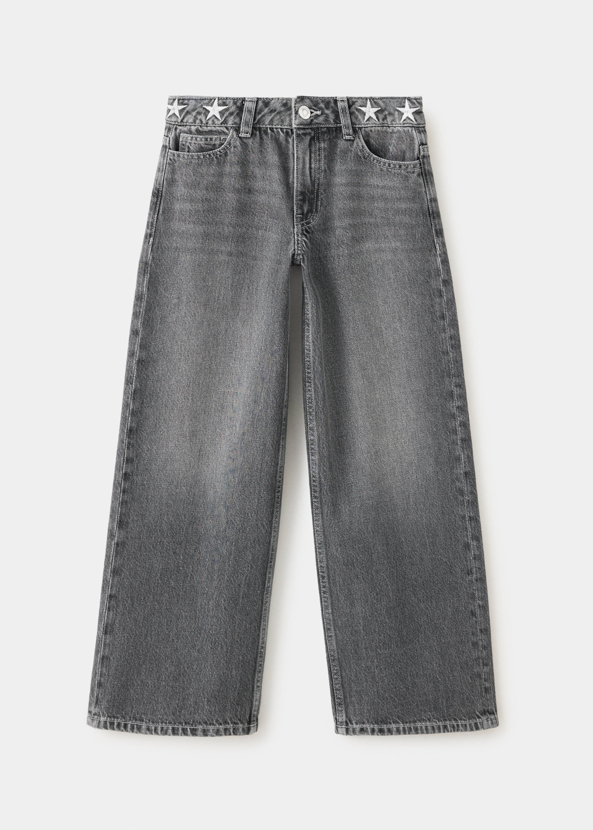 Jean wide leg à étoiles brodées - Article sans modèle