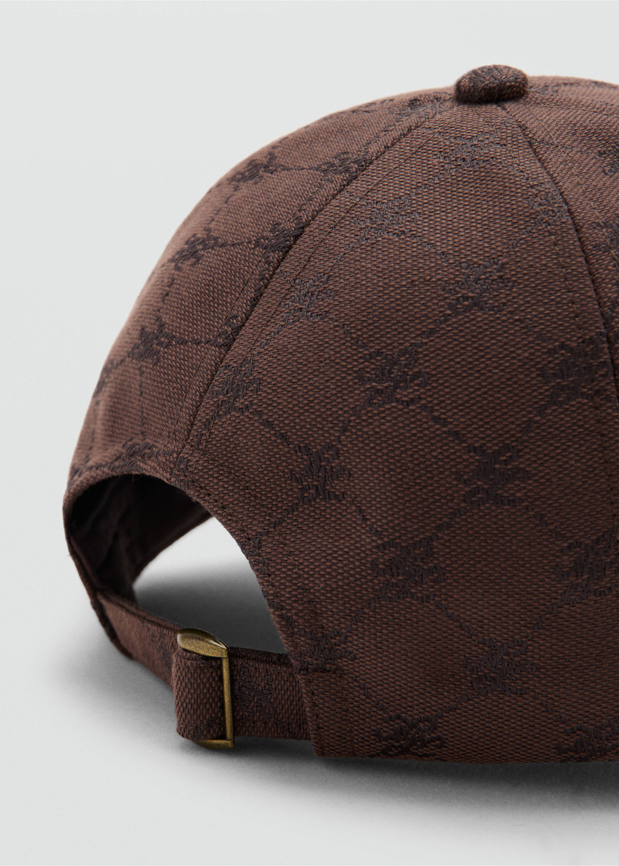 Cap with printed logo - Details of the article 1, Chocolate. Ref: 37022907-00.