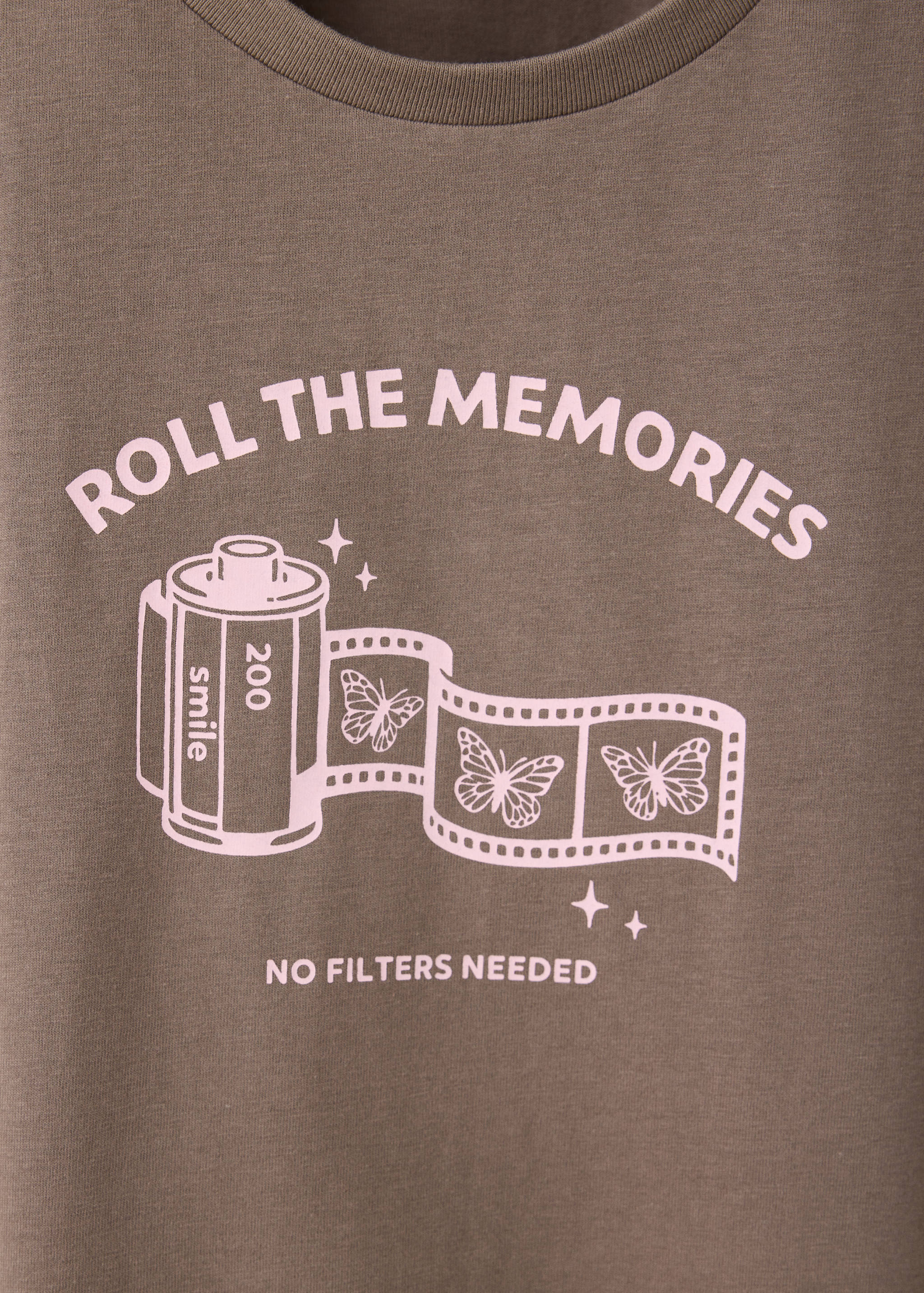 Cotton T-shirt with print detail - Details of the article 8