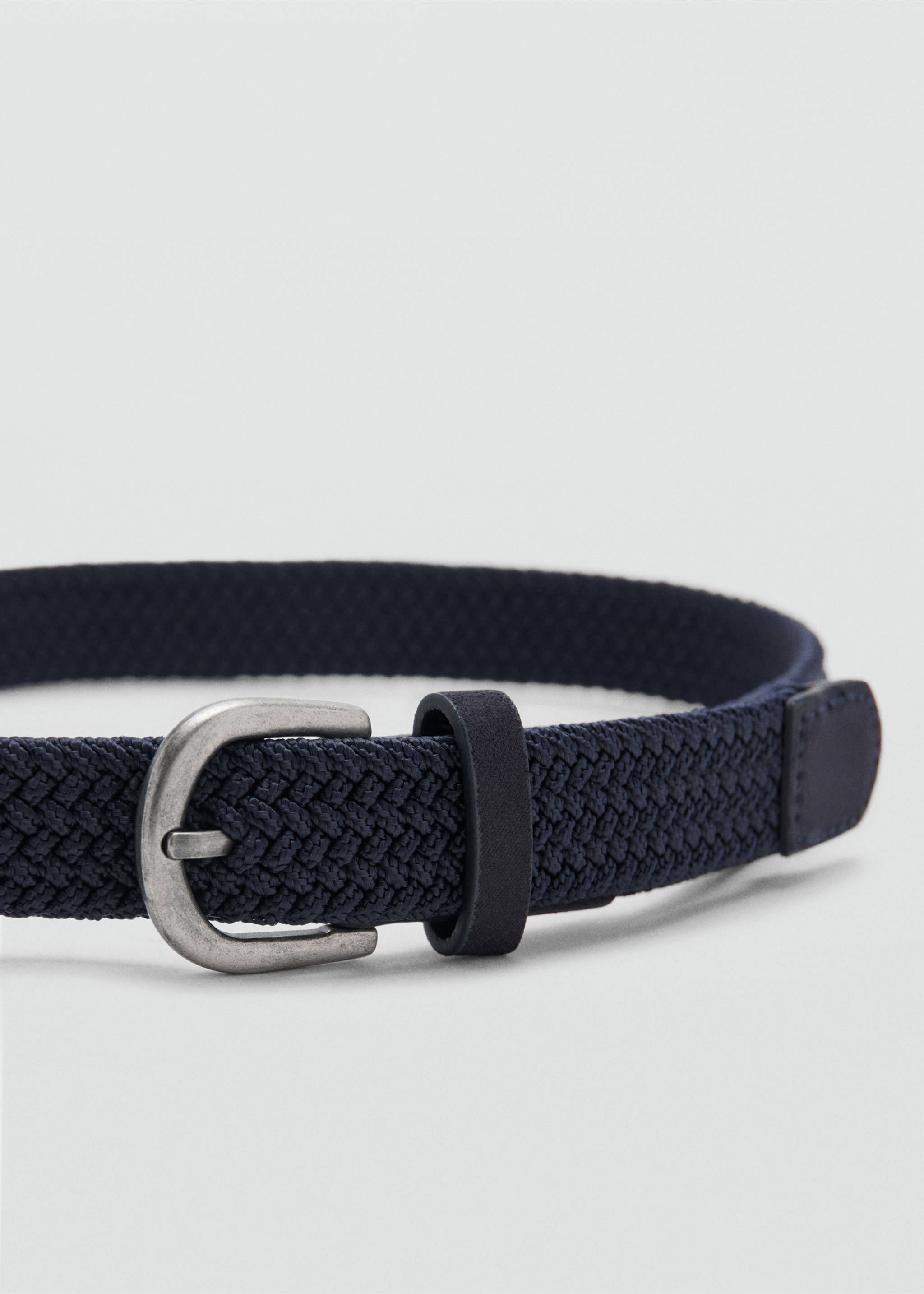 Braided belt - Medium plane, Navy. Ref: 37022912-00.