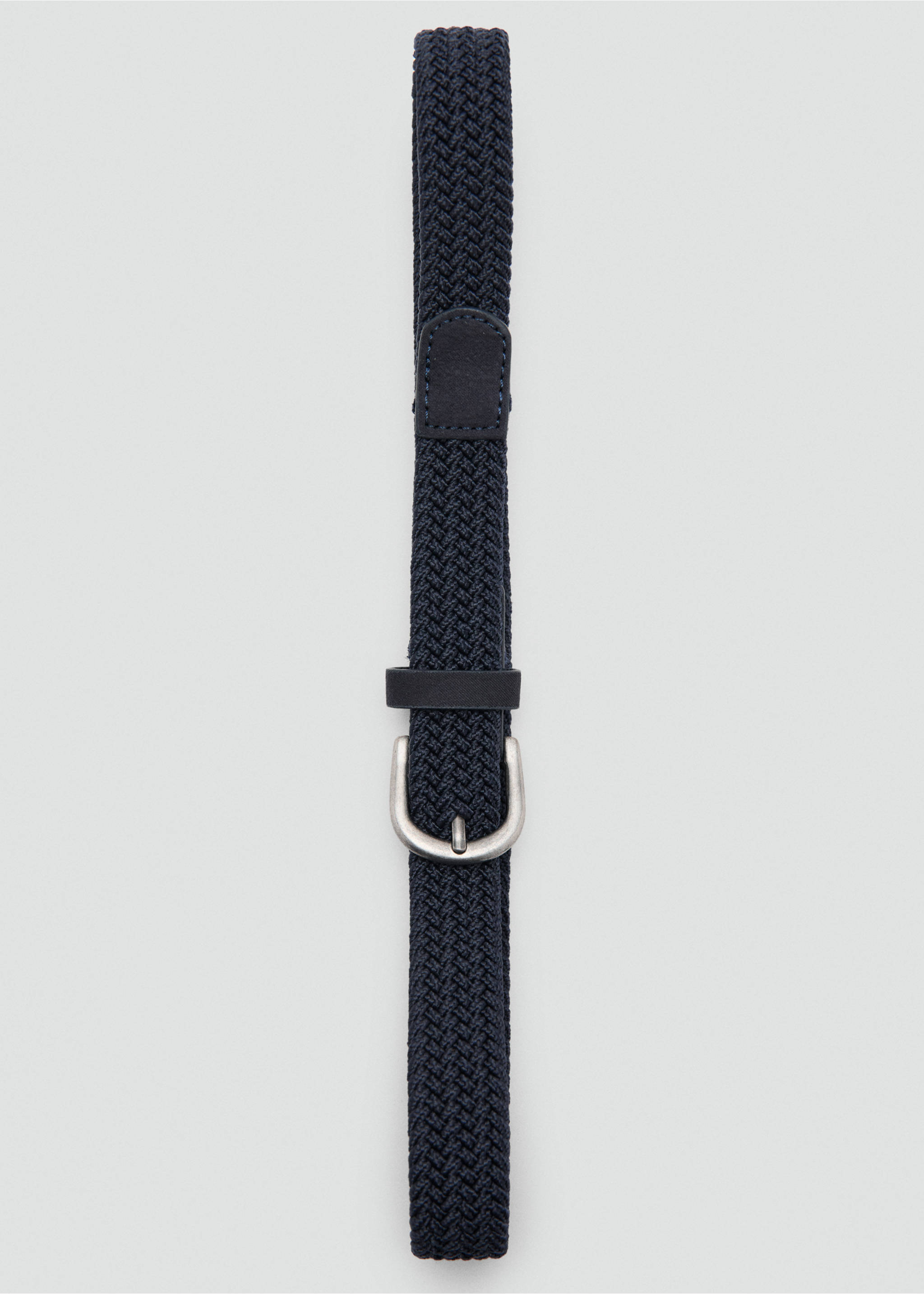 Braided belt - Details of the article 2, Navy. Ref: 37022912-00.