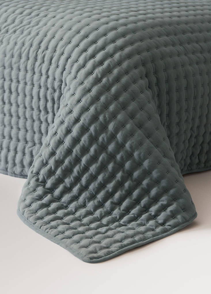 Mikrofaser-Edredón Bett 180/200 cm — Mittelgrün