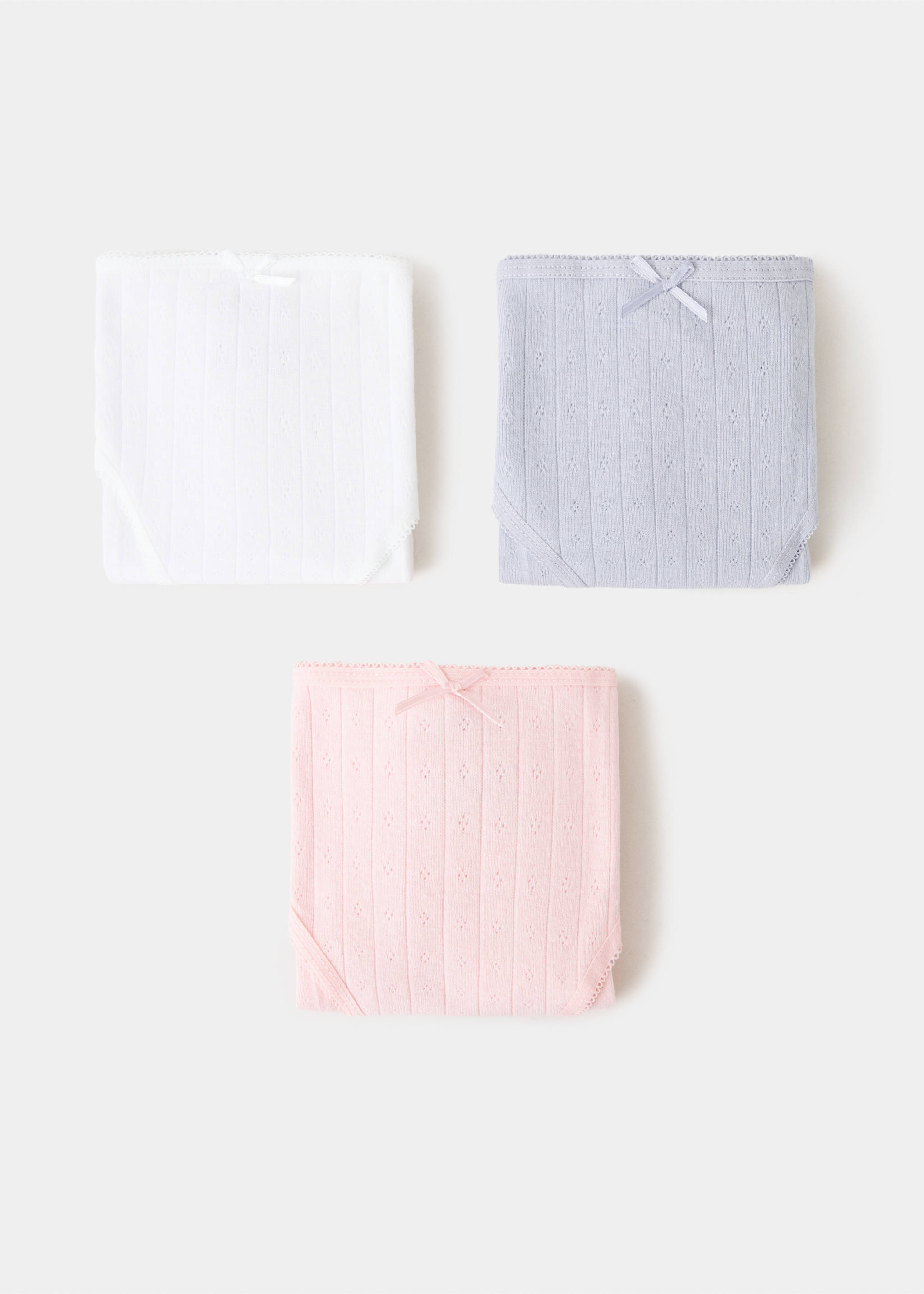 3 pack cotton panties - Article without model, Off White. Ref: 37022916-00.