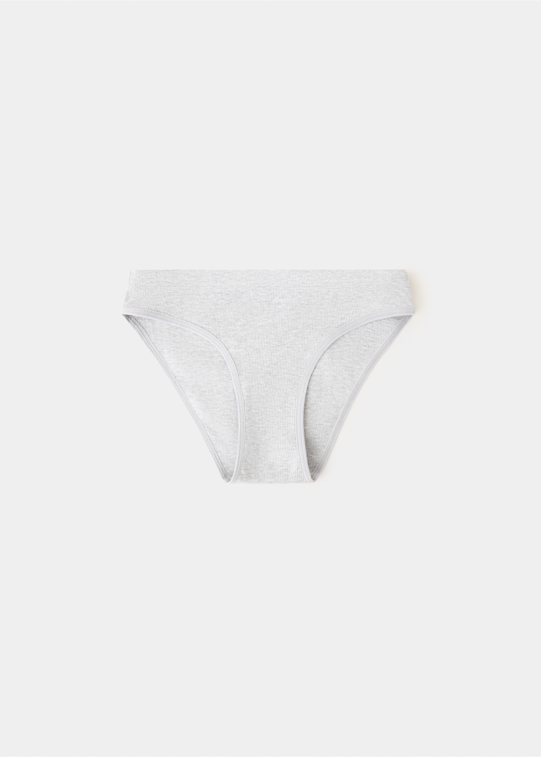 Classic ribbed briefs - Details of the article 8, Off White. Ref: 37022917-00.