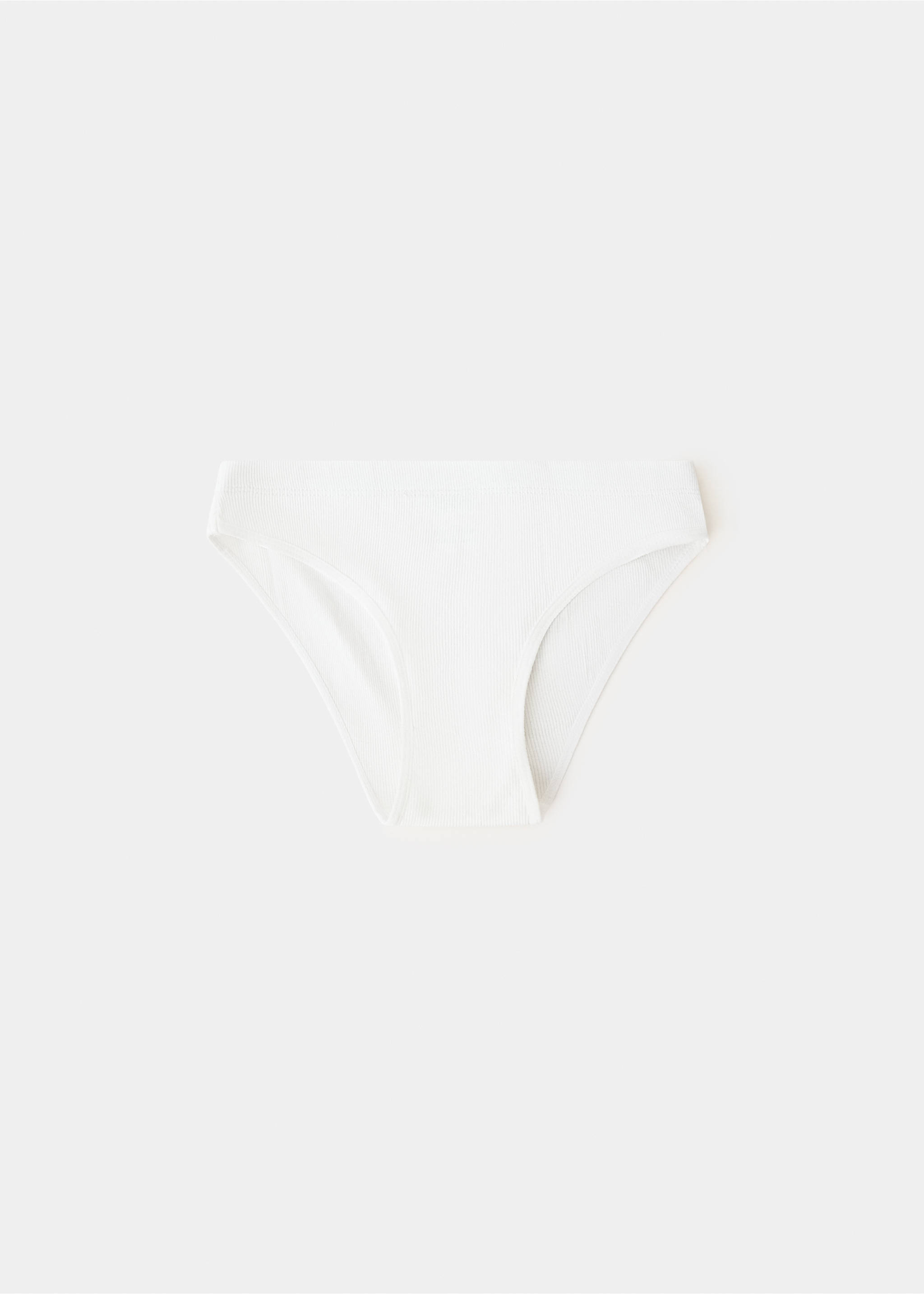 Classic ribbed briefs - Details of the article 0, Off White. Ref: 37022917-00.