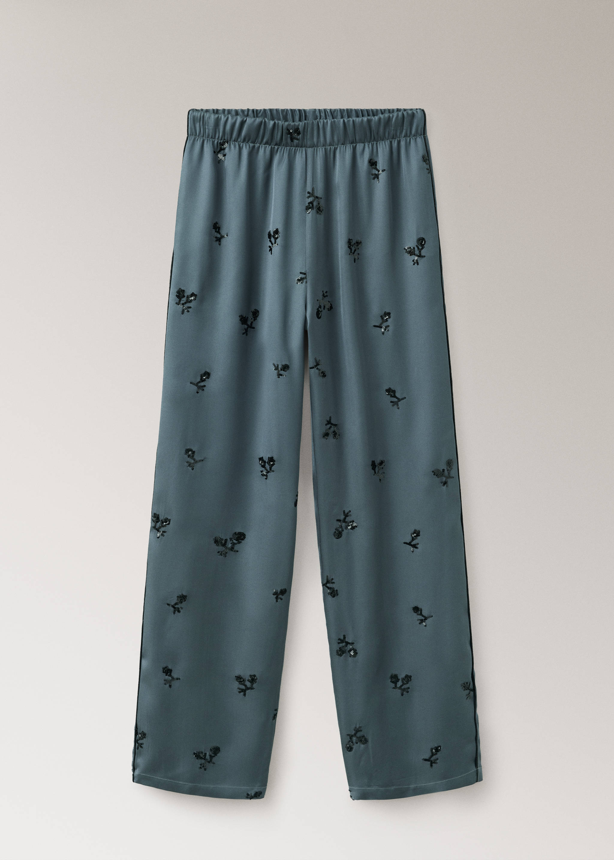 Sequin satin pajama pants - Article without model