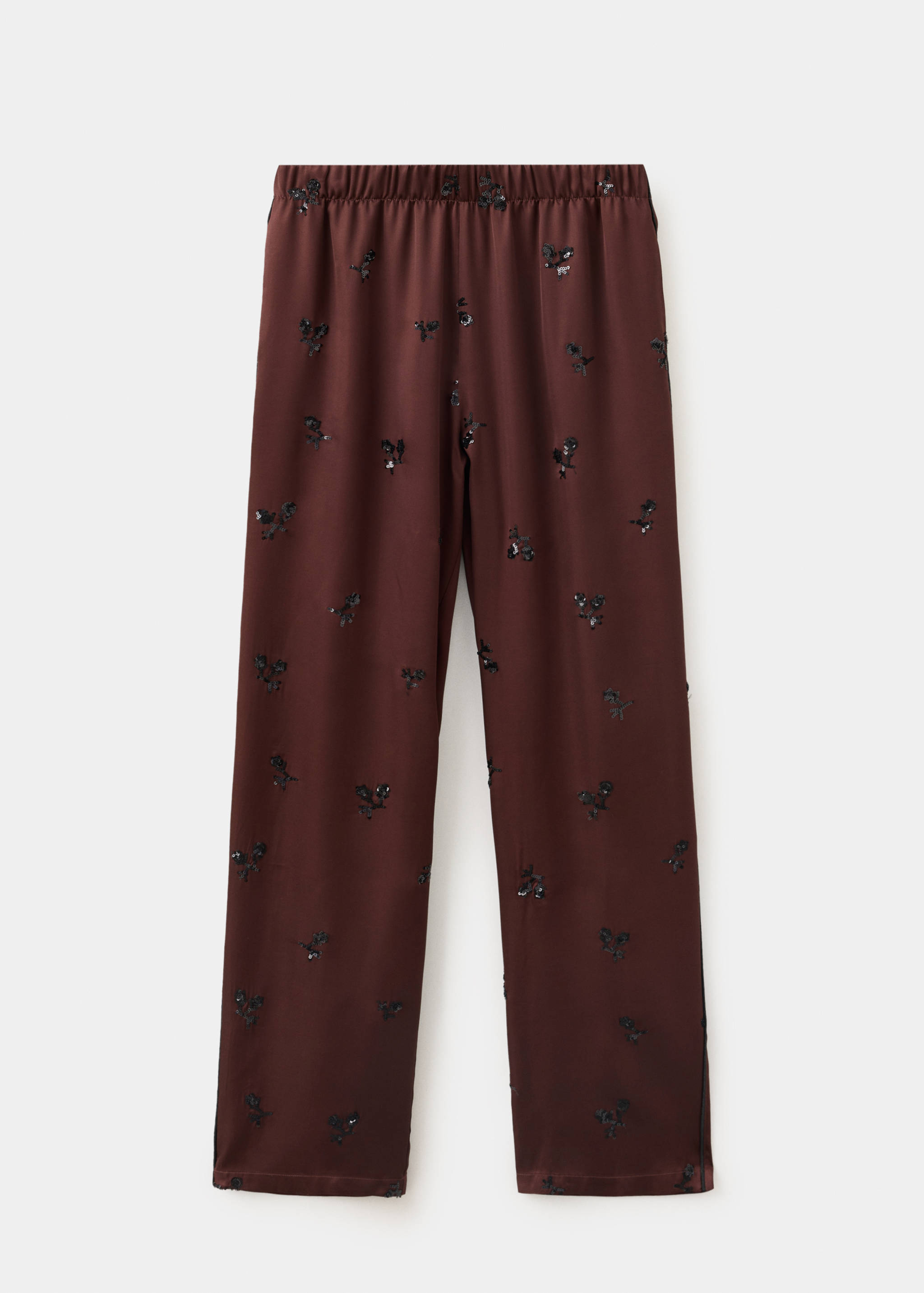 Sequin satin pajama pants - Article without model