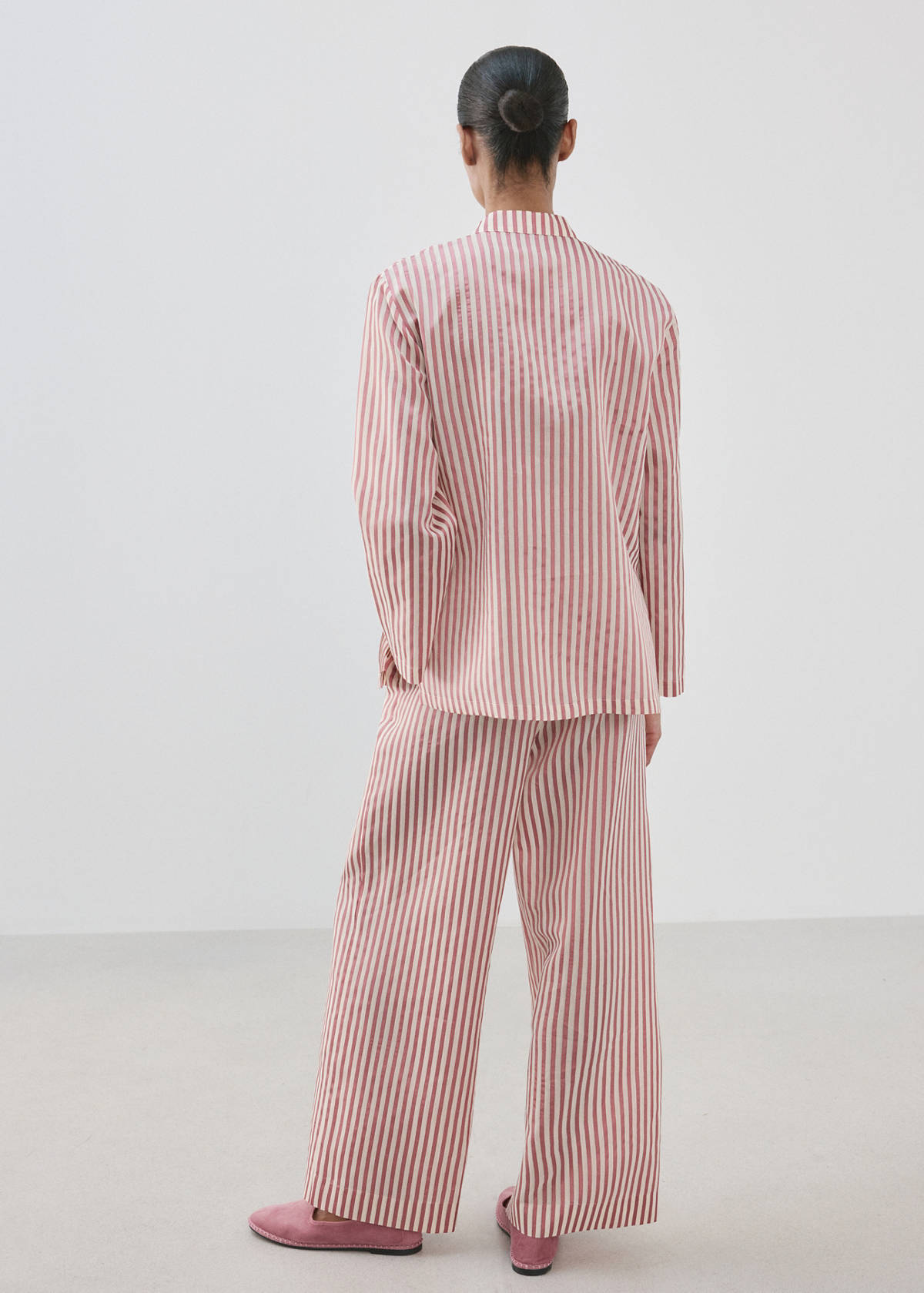 Striped pyjama shirt — Pink