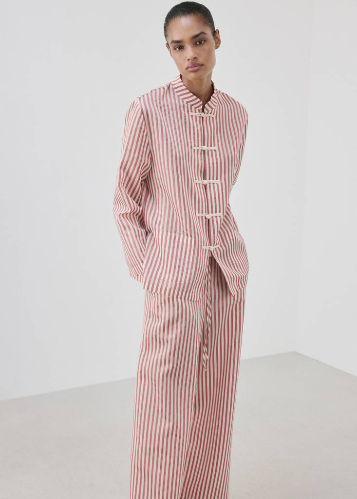 Striped pyjama shirt — Pink