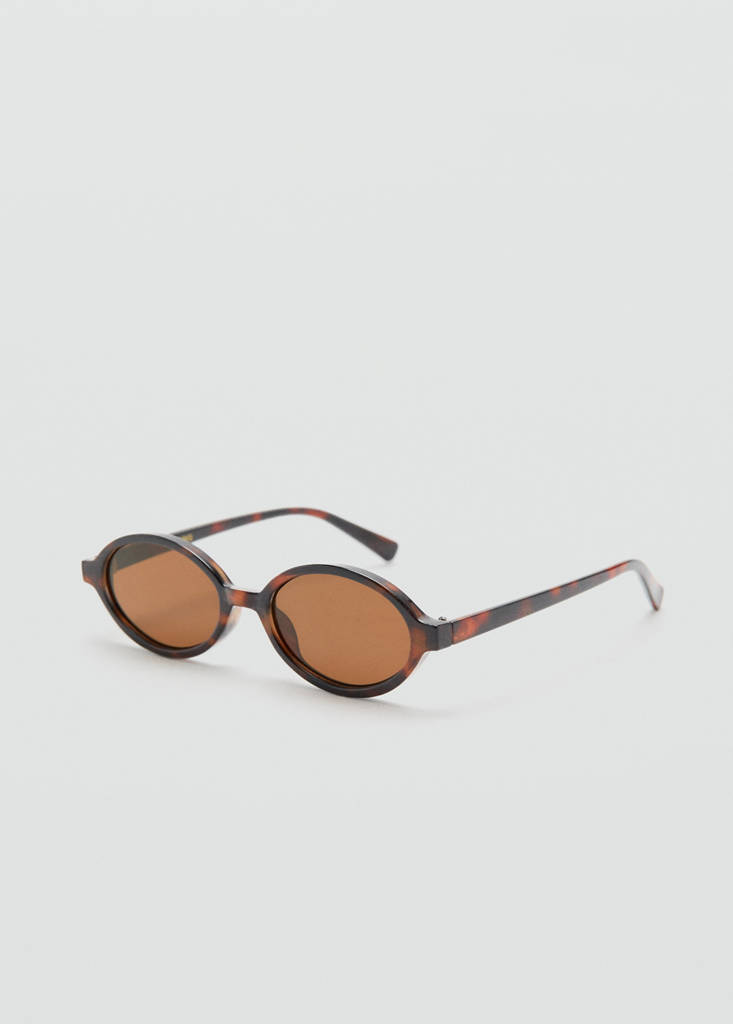 Oval-frame sunglasses — Chocolate