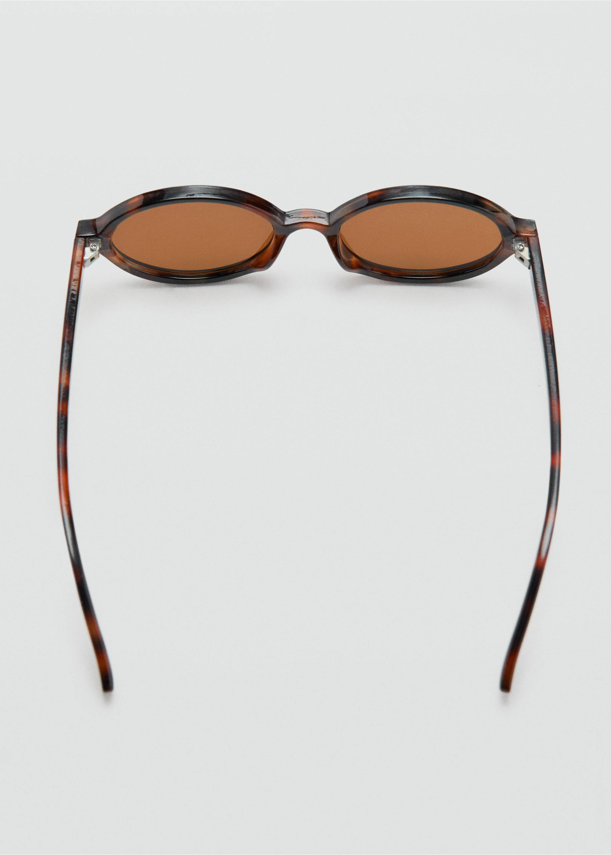 Oval-frame sunglasses - Details of the article 1, Chocolate. Ref: 37022923-00.