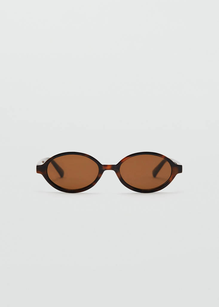 Oval-frame sunglasses — Chocolate