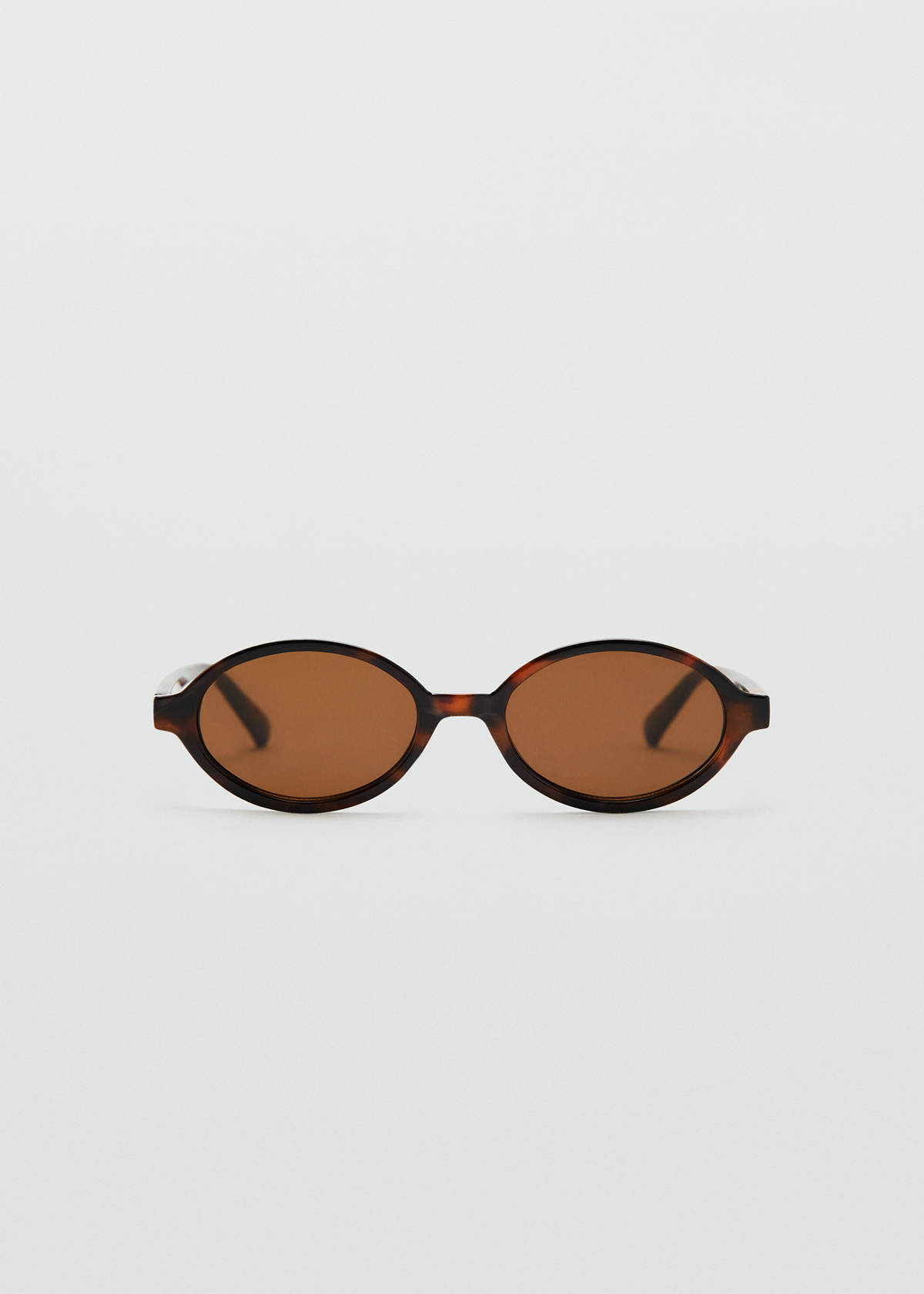 Oval-frame sunglasses — Chocolate