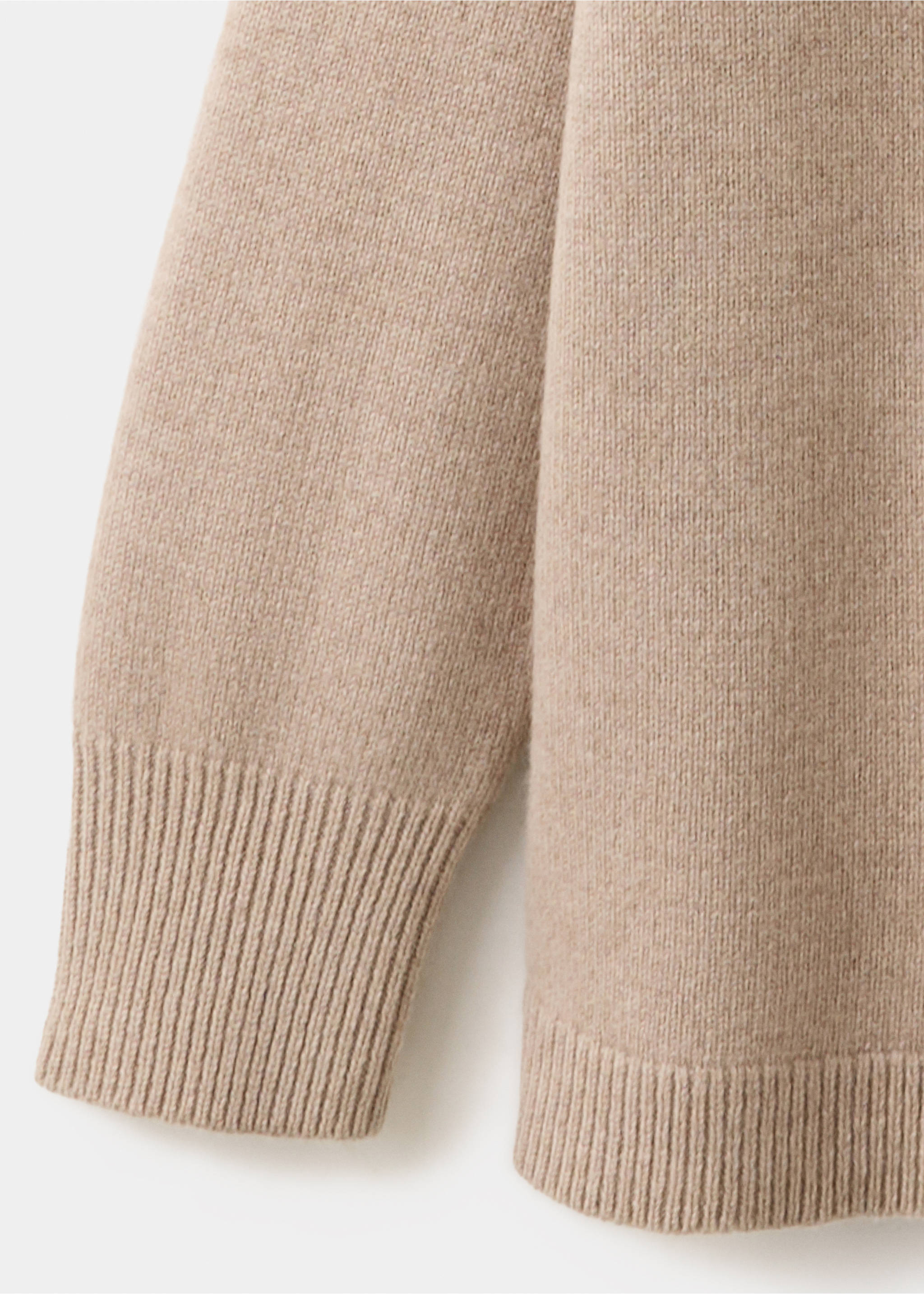 100% wool turtleneck sweater - Details of the article 8, Brown. Ref: 37022924-00.