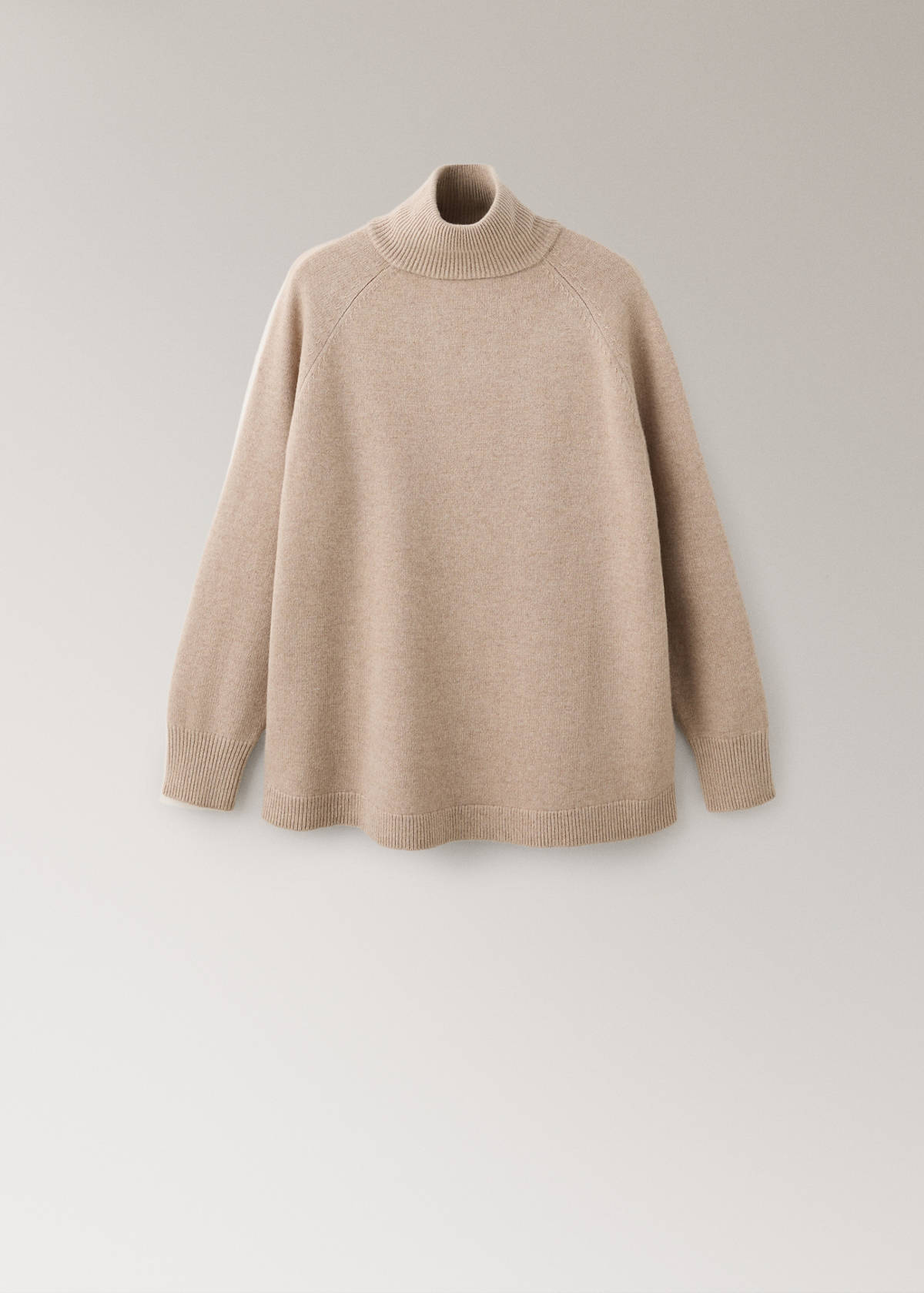 100% wool turtleneck sweater — Brown