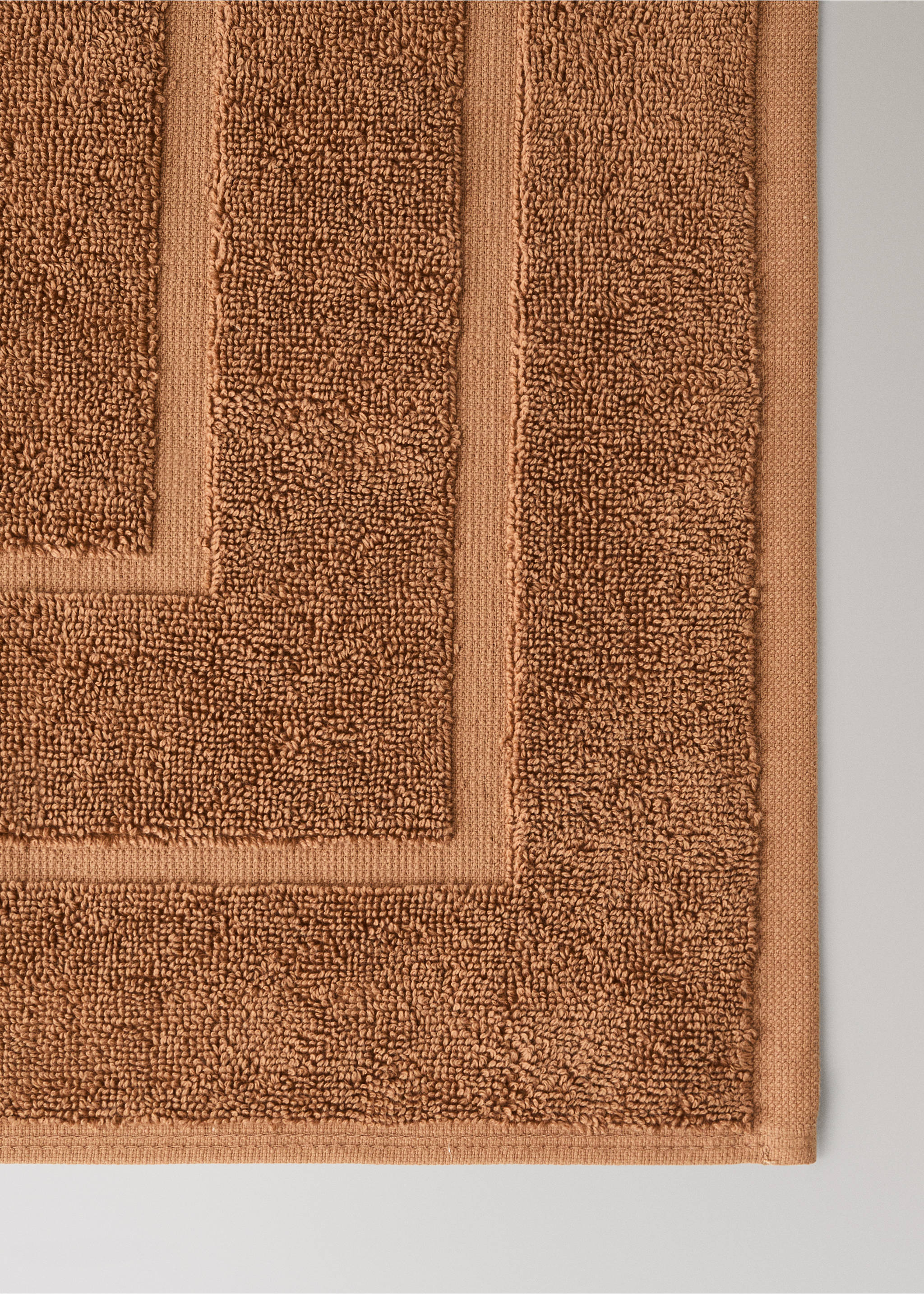 Cotton bath mat high absorption - Details of the article 2, Medium Brown. Ref: 37022931-00.