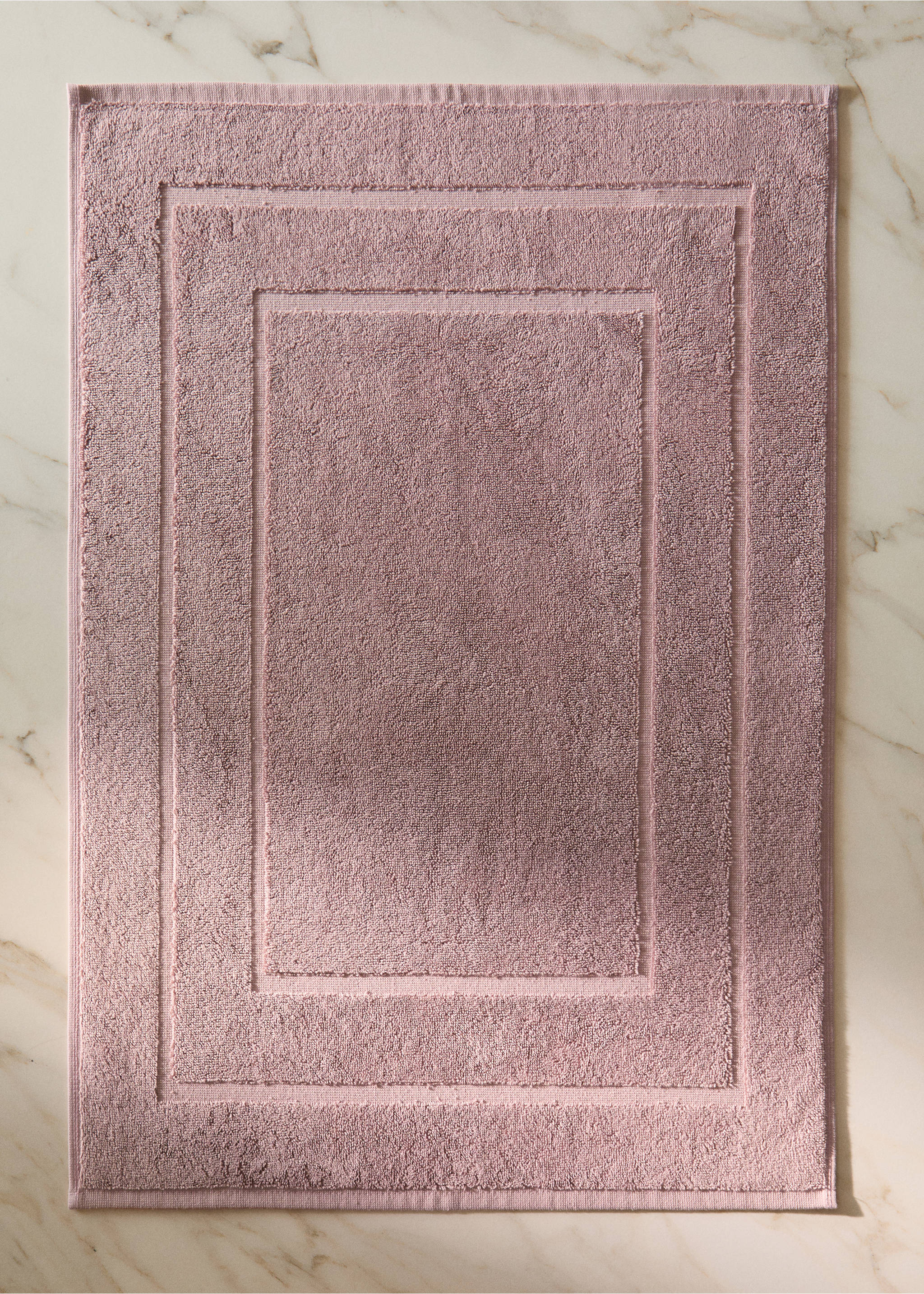Badteppich aus Baumwolle mit hoher Saugfähigkeit - Allgemeine Ansicht, Rosa. Ref: 37022931-00.