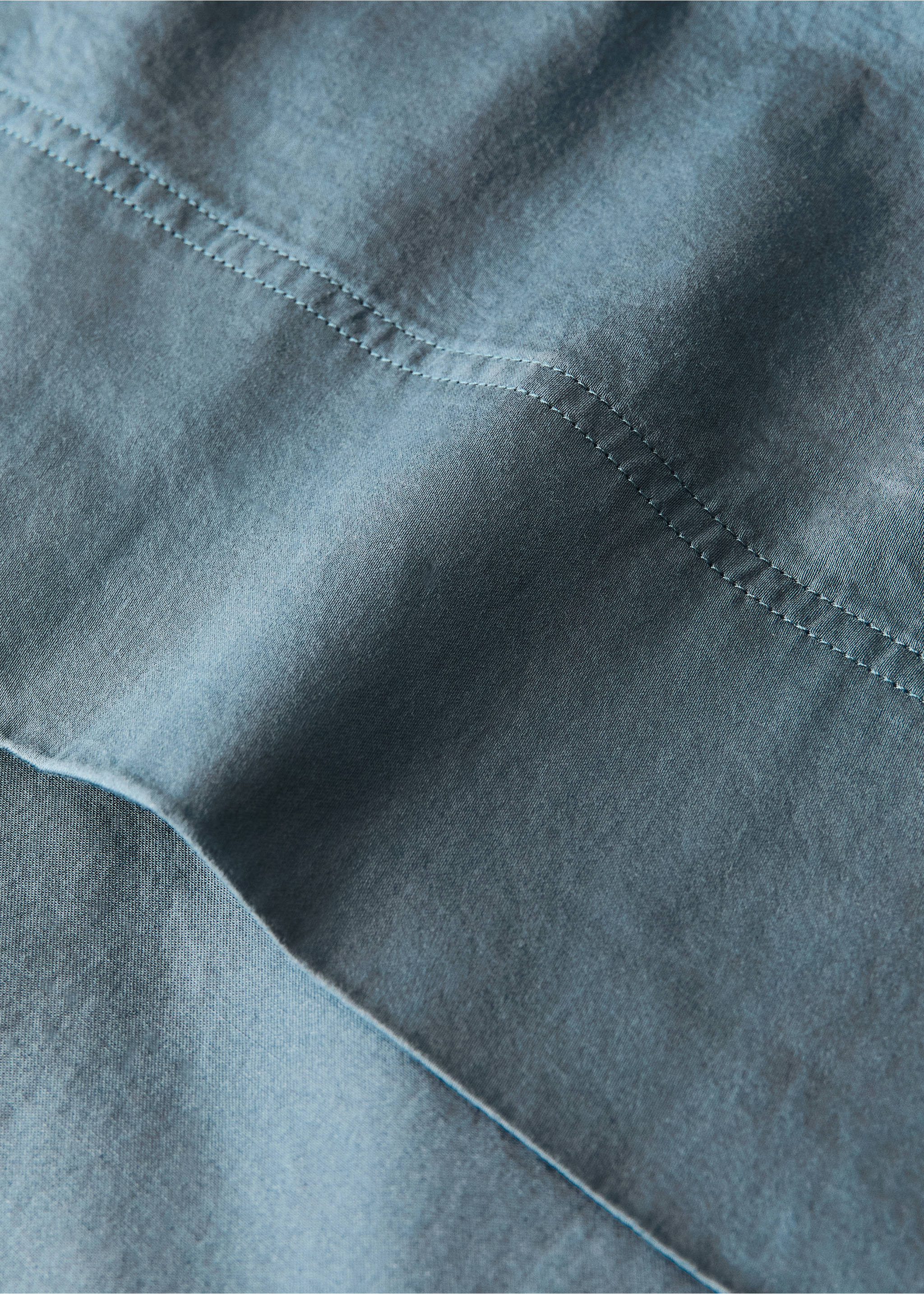 Baumwollsatin-Bettlaken für 180/200 cm Bett - Detail des Artikels 1, Waldgrün. Ref: 37022937-00.