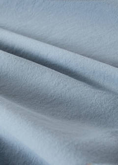 Washed cotton fitted sheet for king bed — Blue 1