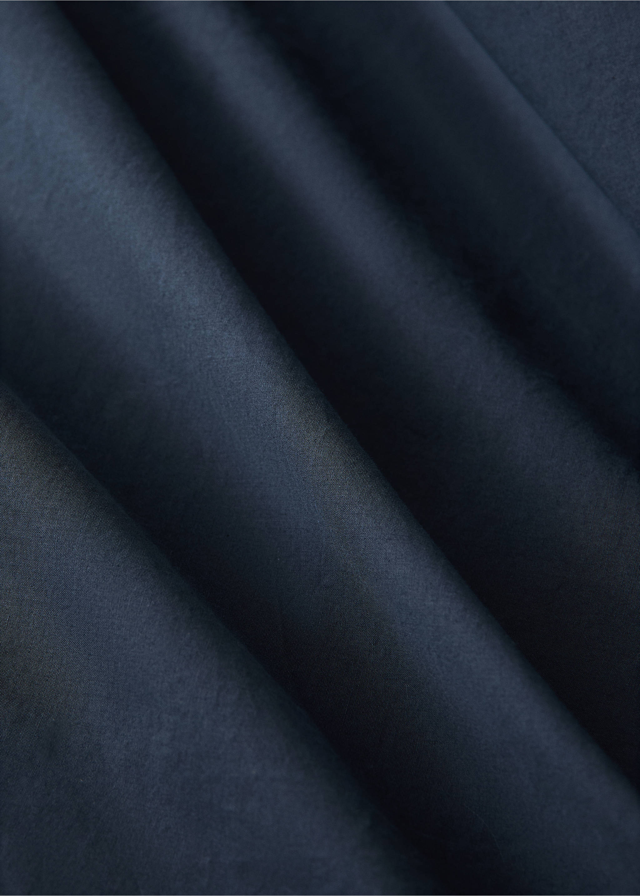Drap-housse percale de coton lit 150 cm - Détail de l'article 1, Bleu marine. Ref: 37022949-00.