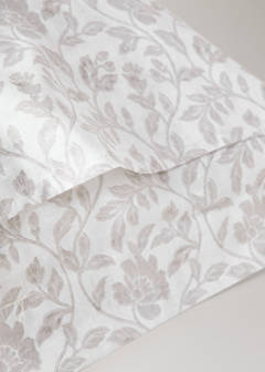 Two floral-print pillowcases, 60x60cm — Ecru 2