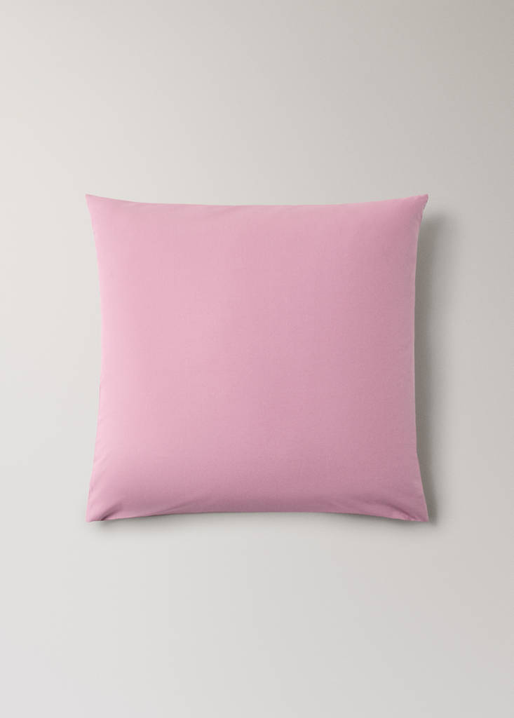 Two cotton percale pillowcases 60x60cm — Wine