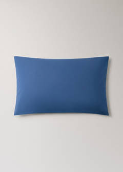 Two 200 thread count cotton percale pillowcases 50x75 cm — Indigo Blue 6