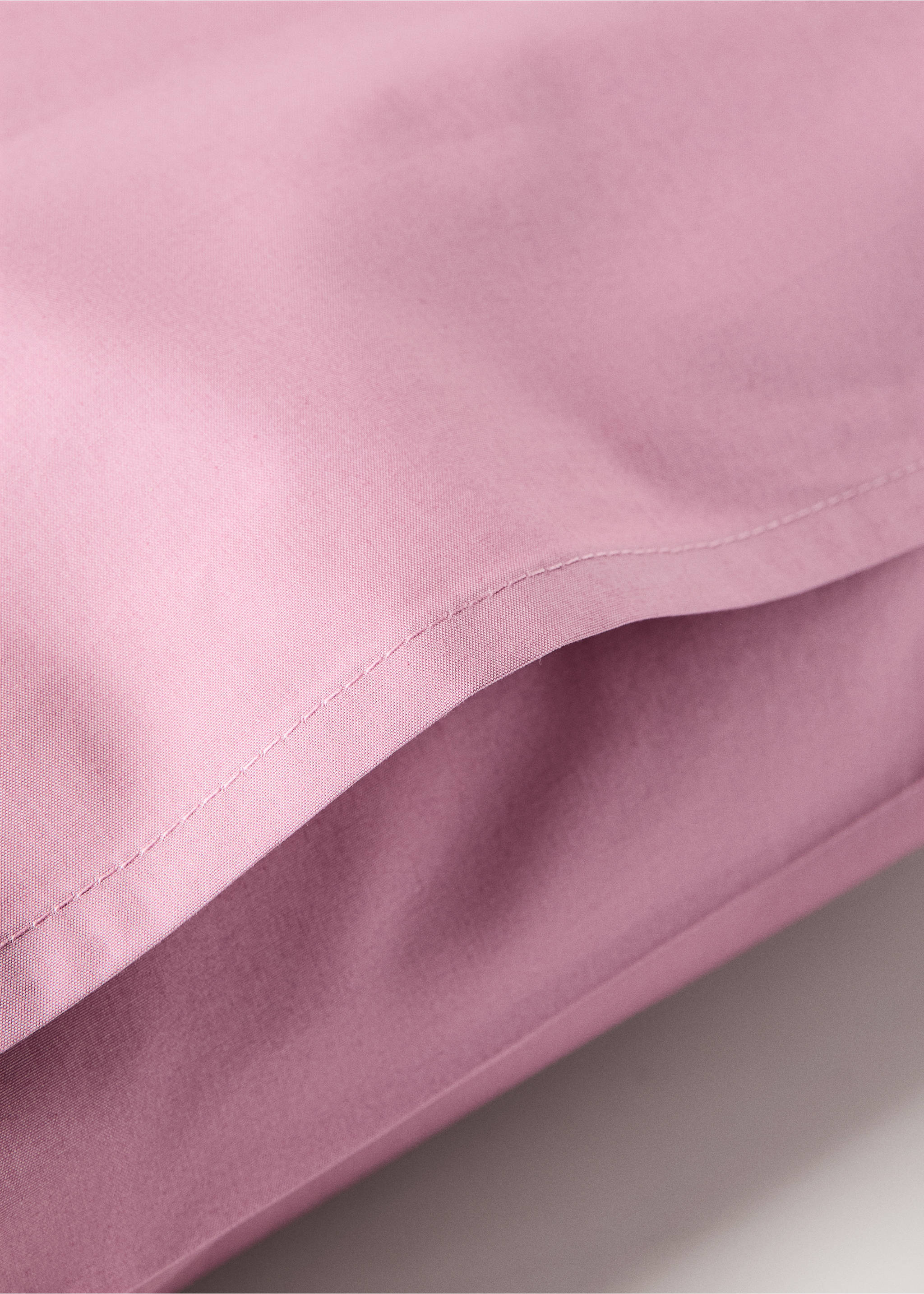 Two 200 thread count cotton percale pillowcases 50x75 cm - Details of the article 1, Wine. Ref: 37022967-00.