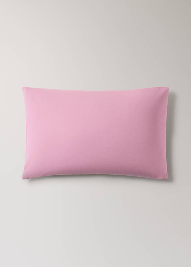Two 200 thread count cotton percale pillowcases 50x75 cm — Wine