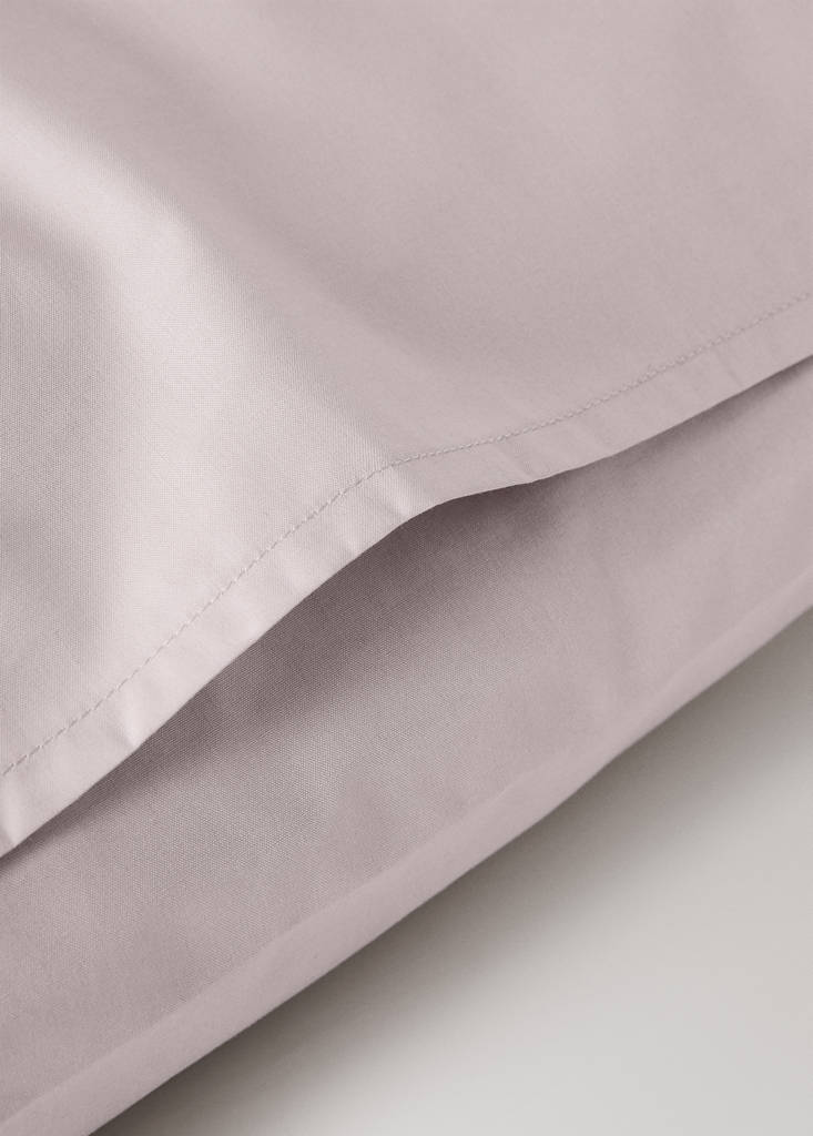 Two 200 thread count cotton percale pillowcases 50x75 cm — Pale Pink