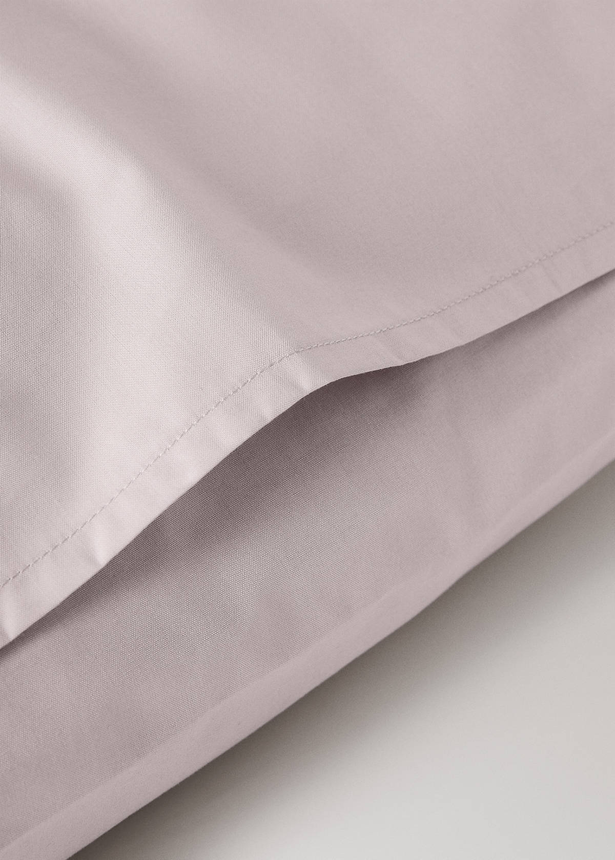 Two 200 thread count cotton percale pillowcases 50x75 cm — Pale Pink