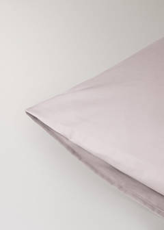 Two 200 thread count cotton percale pillowcases 50x75 cm — Pale Pink 3