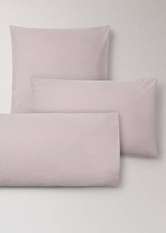 Two 200 thread count cotton percale pillowcases 50x75 cm — Pale Pink 5