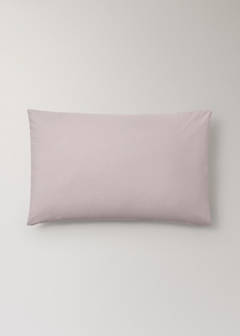 Two 200 thread count cotton percale pillowcases 50x75 cm — Pale Pink 6