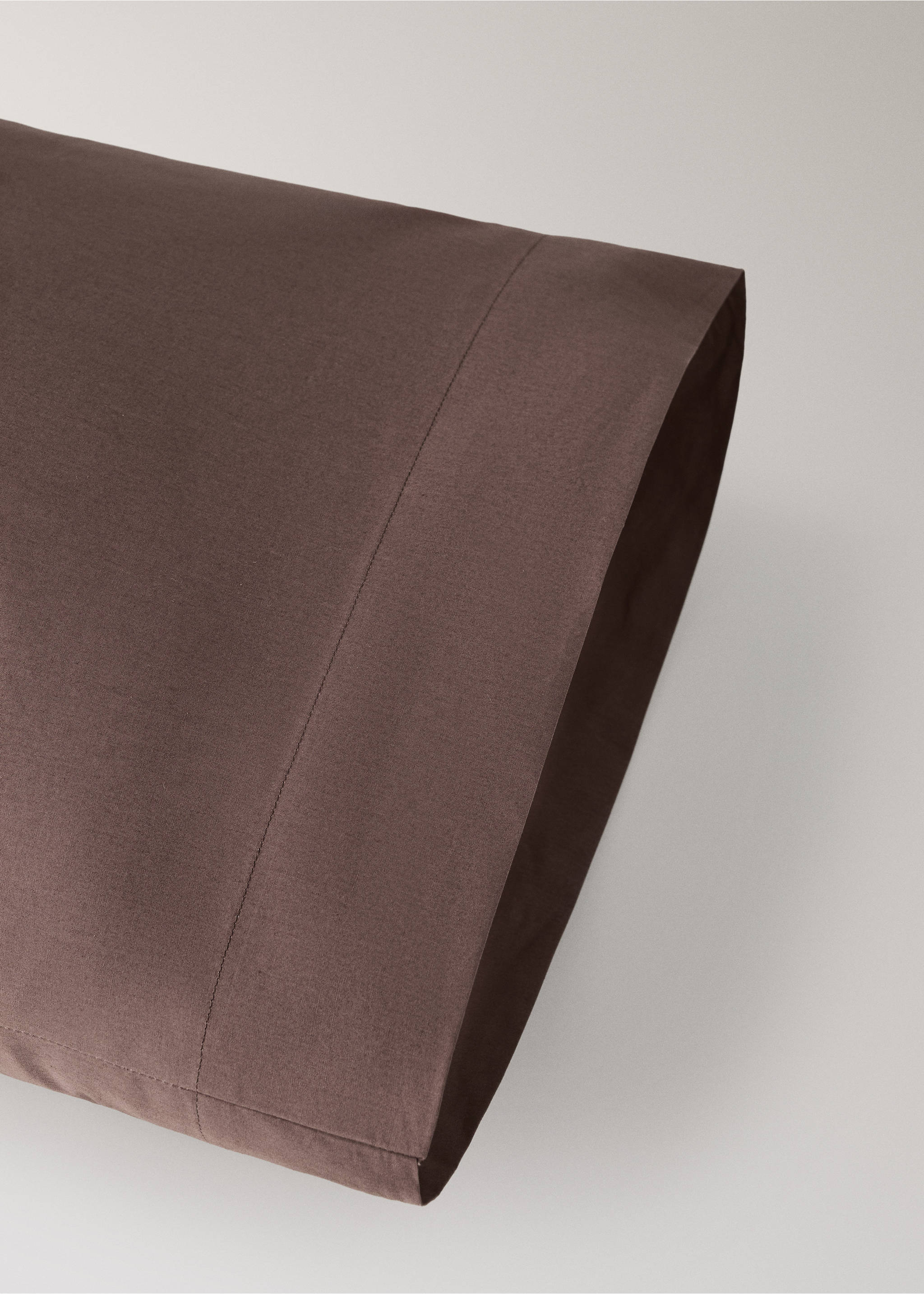 Kissenbezug 100% Baumwolle 45x110 cm - Detail des Artikels 2, Braun. Ref: 37022968-00.