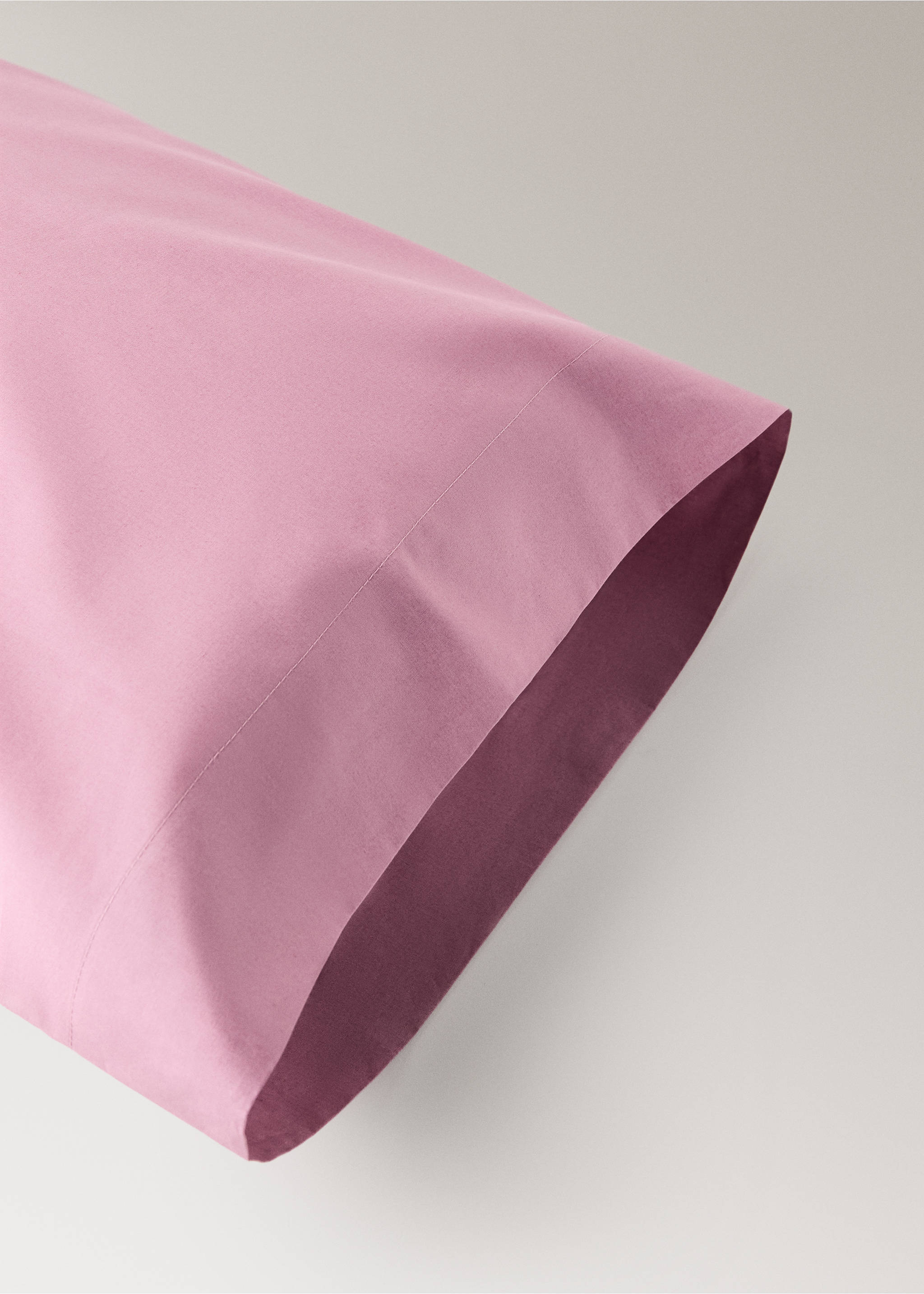 Pillowcase 100% cotton 45x110 cm - Details of the article 2, Wine. Ref: 37022968-00.