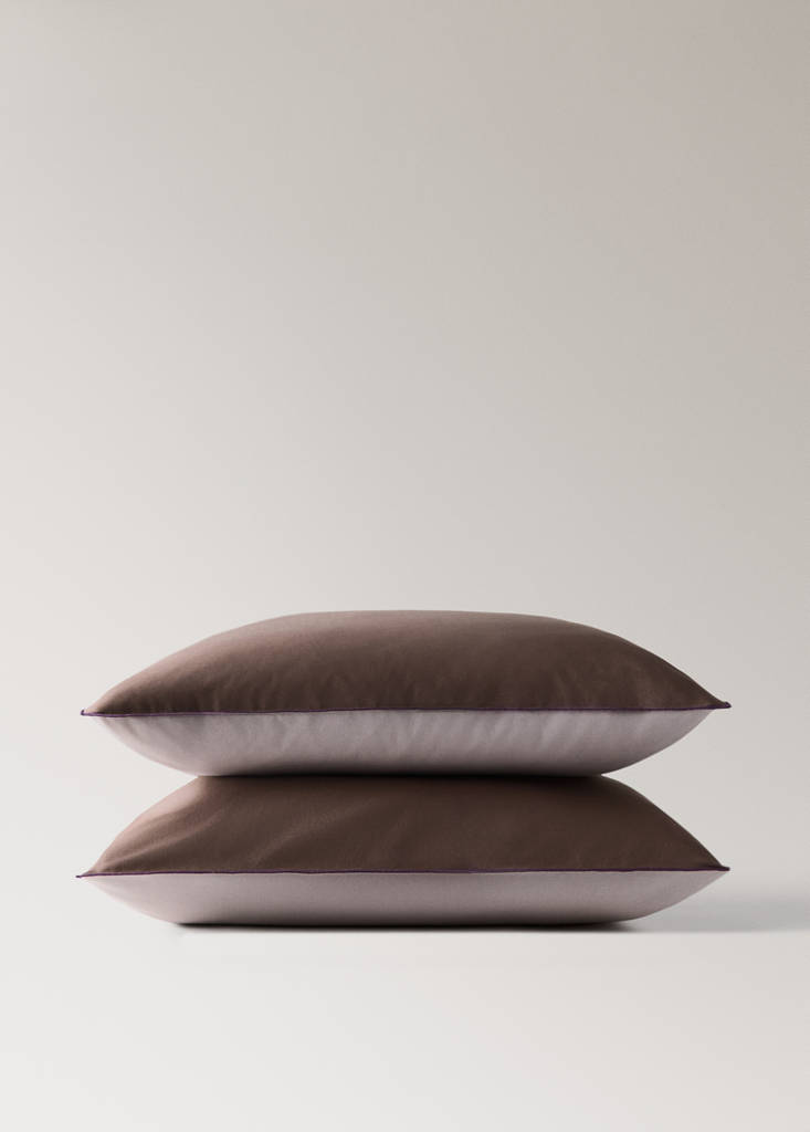 Pack of 2 pillow covers 60x60cm — Brown